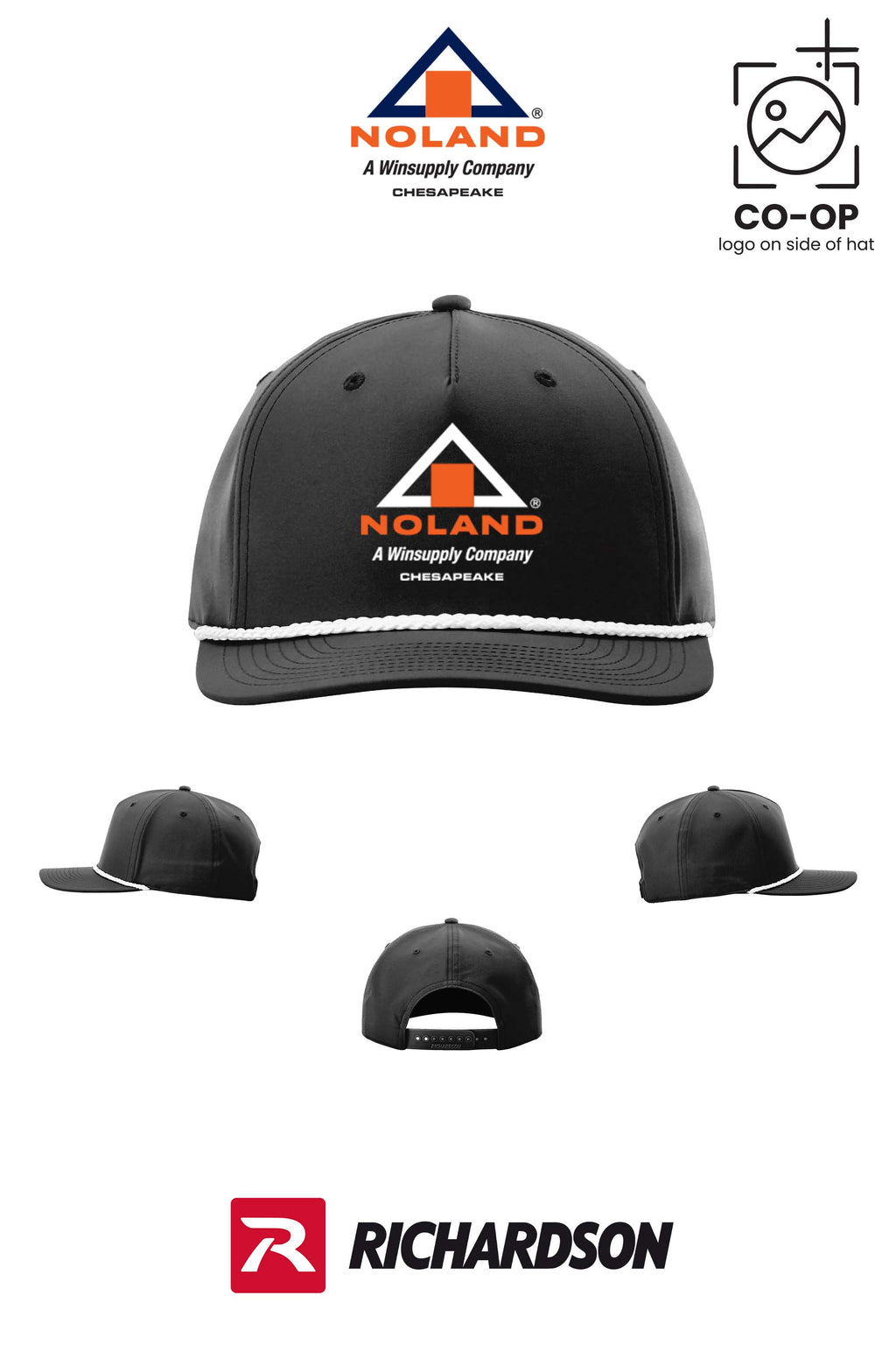 Richardson 258 Five-Panel Classic Rope Cap - Noland Company Chesapeake