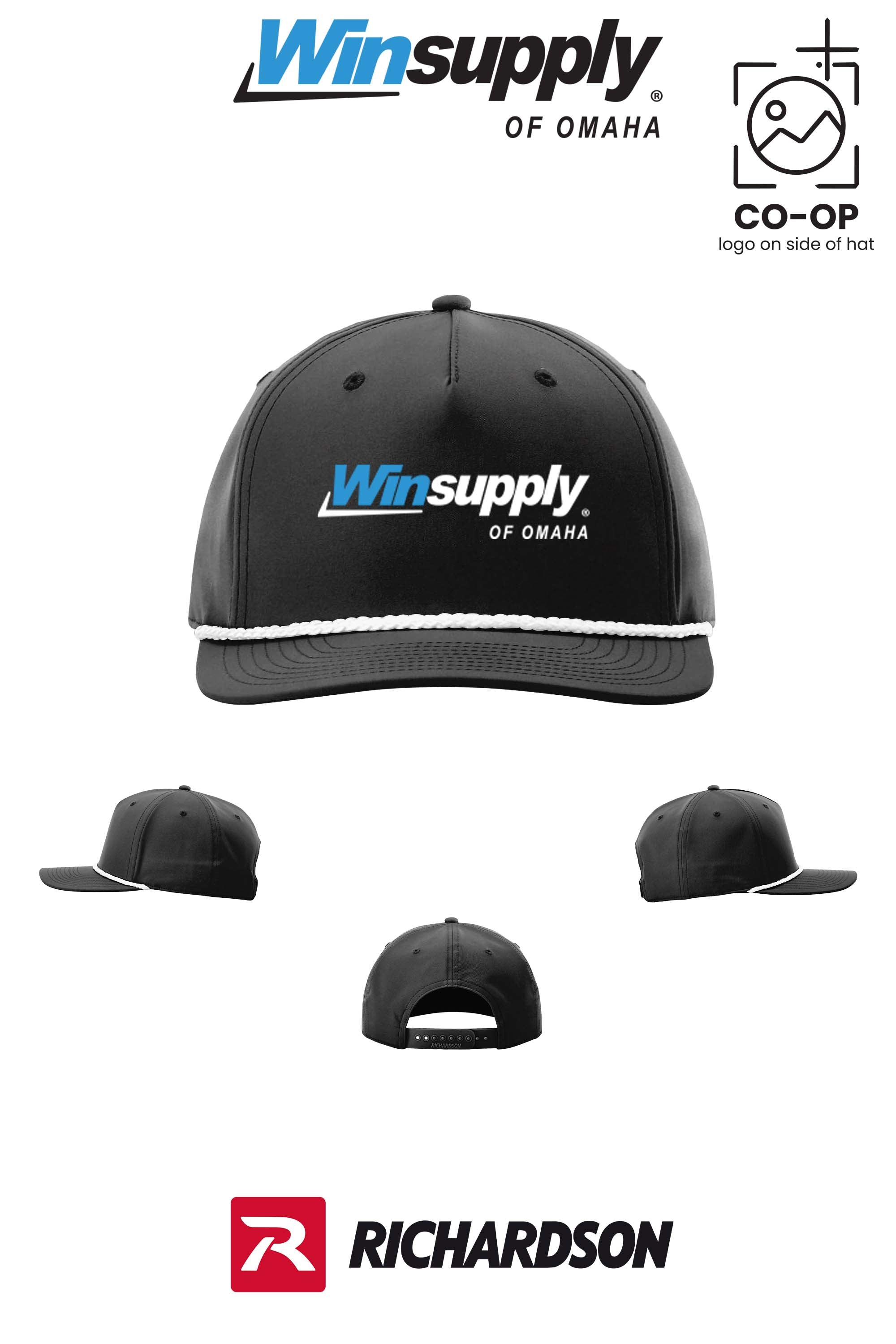 Richardson 258 Five-Panel Classic Rope Cap - Winsupply of Omaha