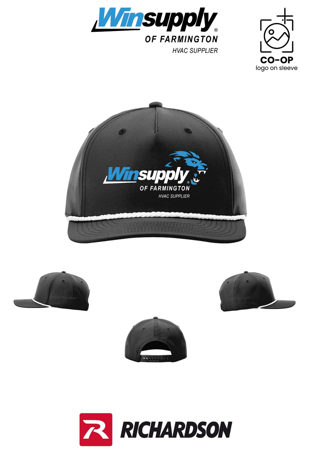 Richardson 258 Five-Panel Classic Rope Cap - Winsupply of Farmington