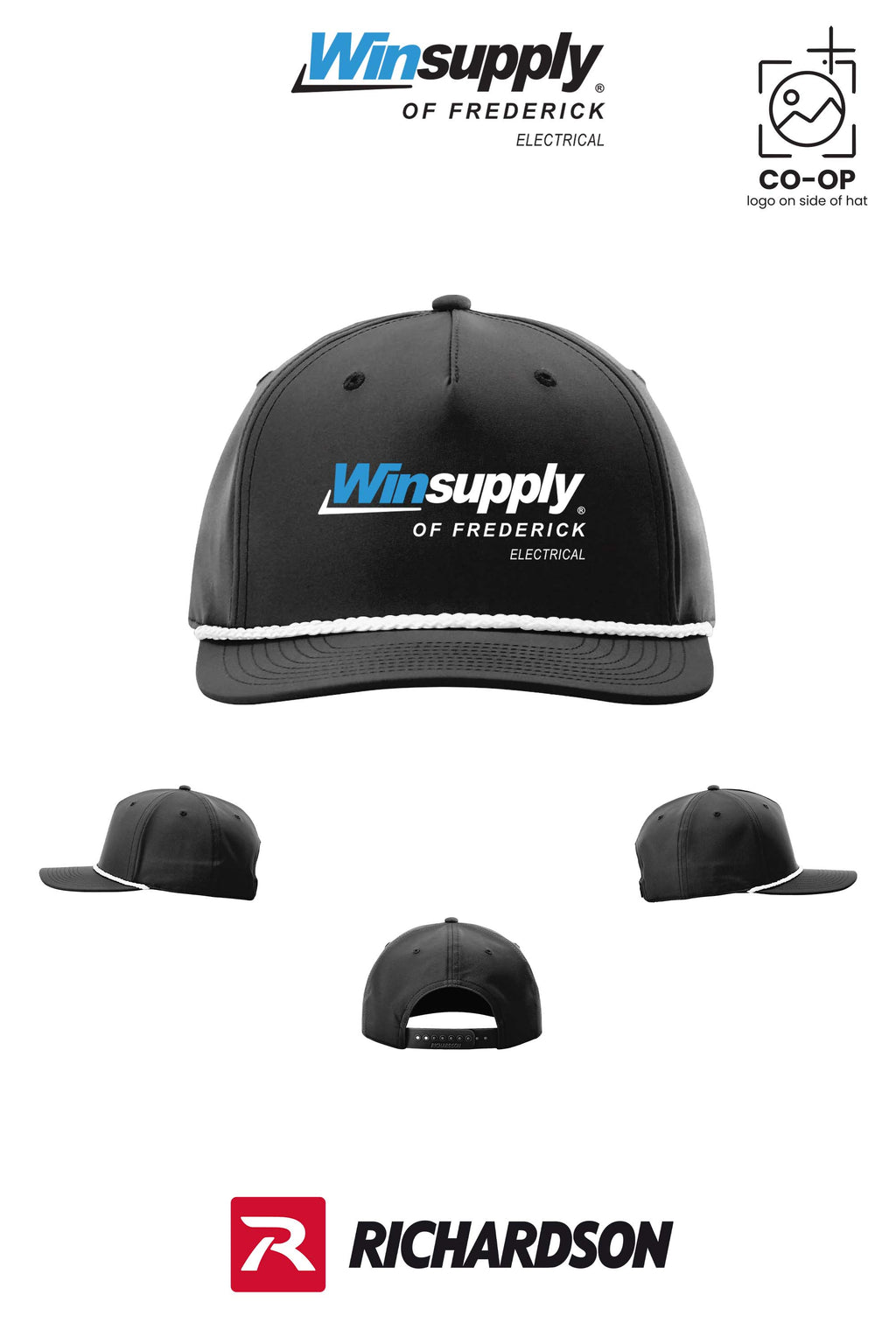 Richardson 258 Five-Panel Classic Rope Cap - Winsupply of Frederick