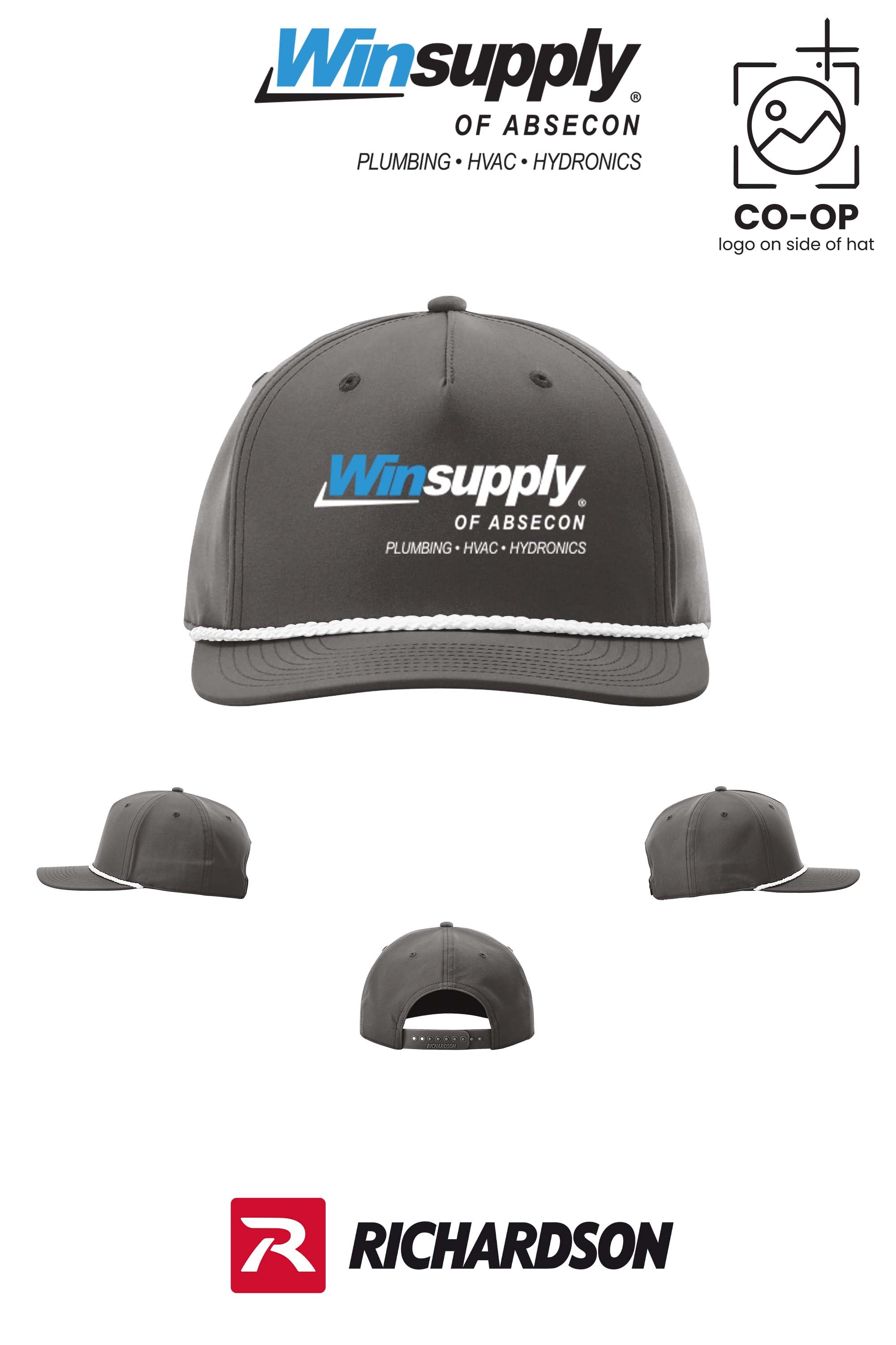 Richardson 258 Five-Panel Classic Rope Cap - Winsupply of Absecon