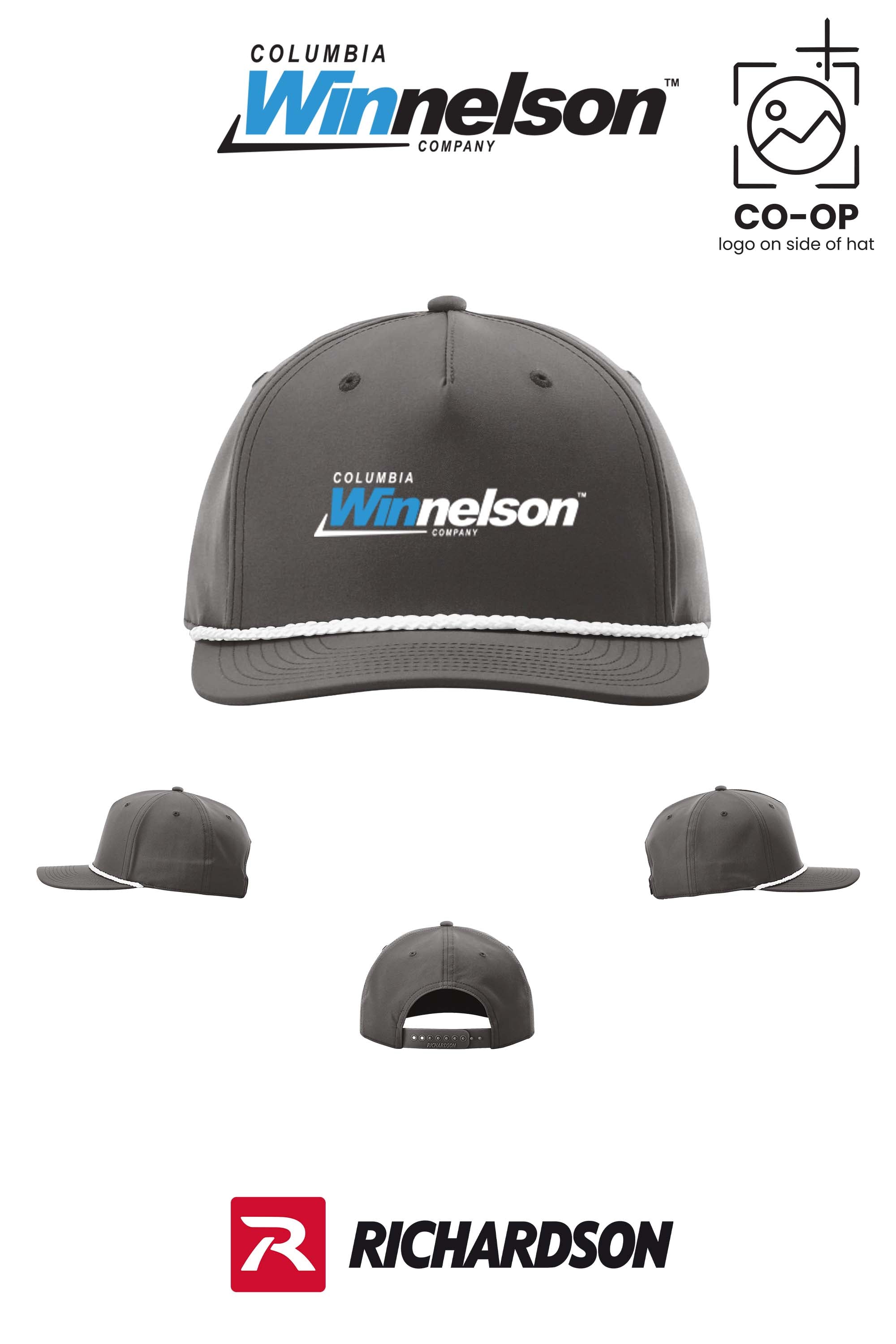 Richardson 258 Five-Panel Classic Rope Cap - Columbia MO Winnelson