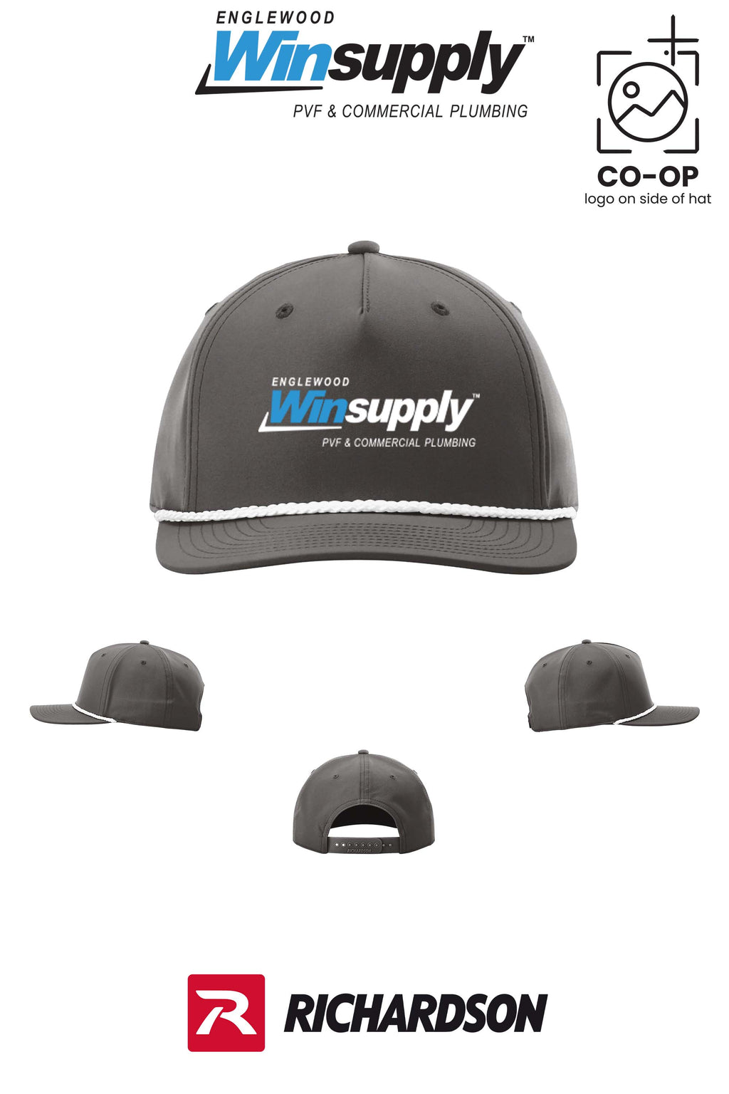 Richardson 258 Five-Panel Classic Rope Cap - Englewood Winsupply