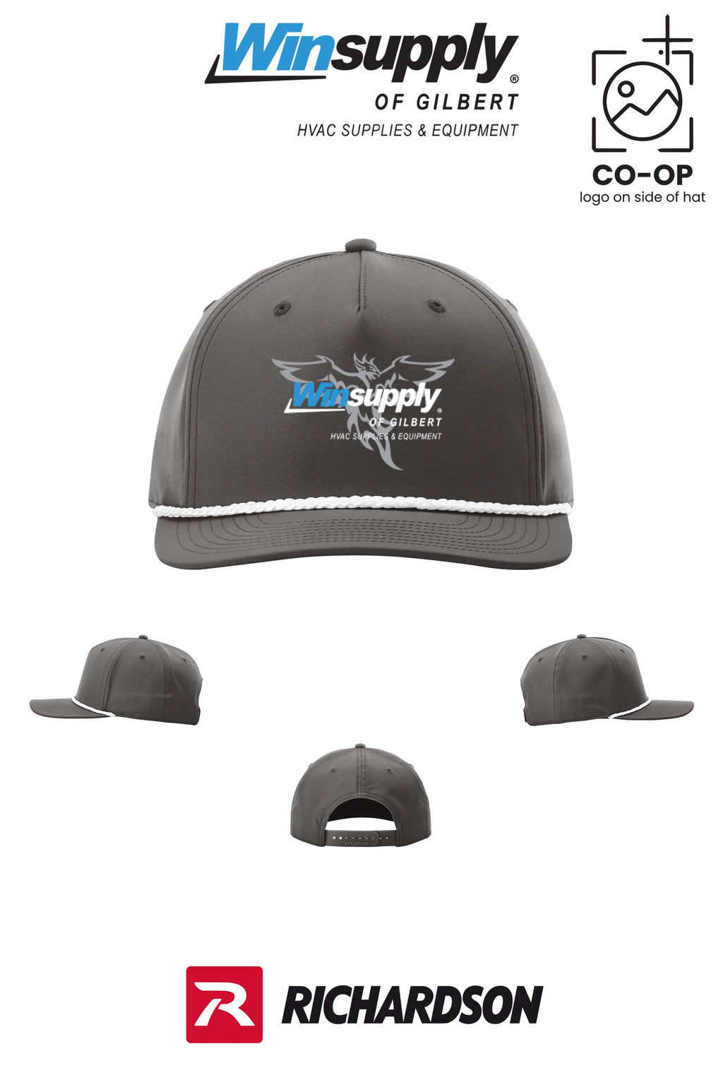 Richardson 258 Five-Panel Classic Rope Cap - Winsupply of Gilbert