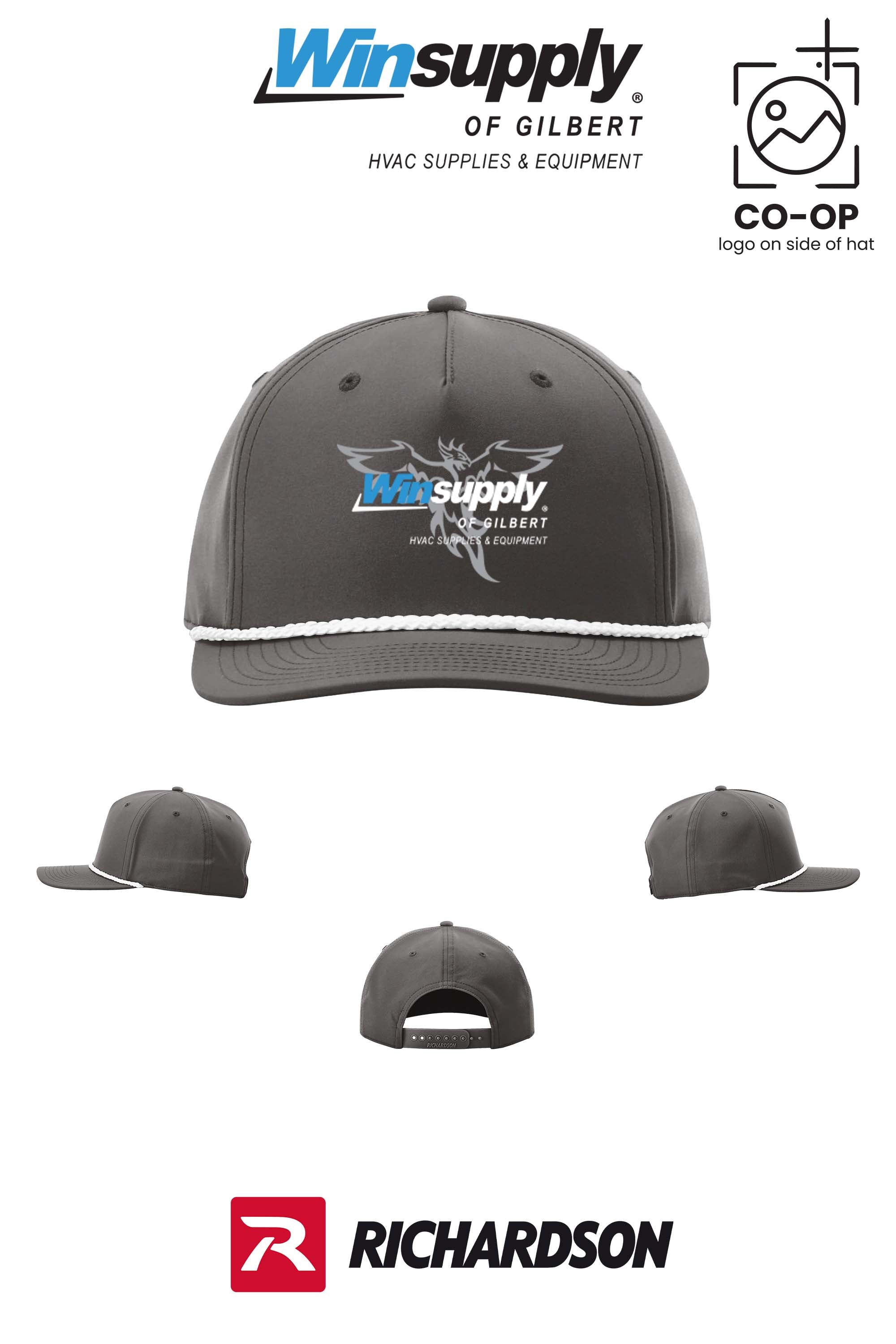Richardson 258 Five-Panel Classic Rope Cap - Winsupply of Gilbert