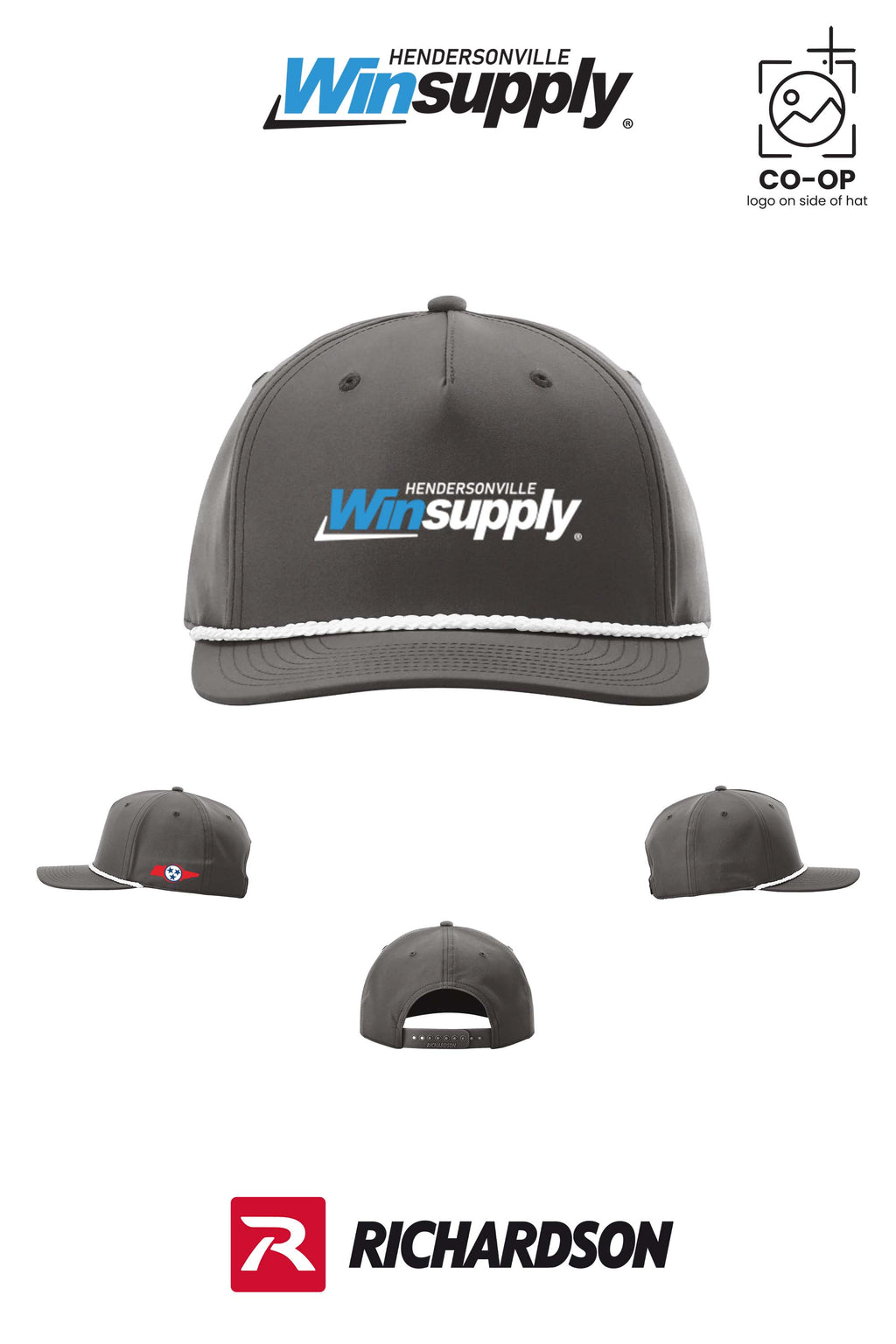 Richardson 258 Five-Panel Classic Rope Cap - Winsupply of Hendersonville