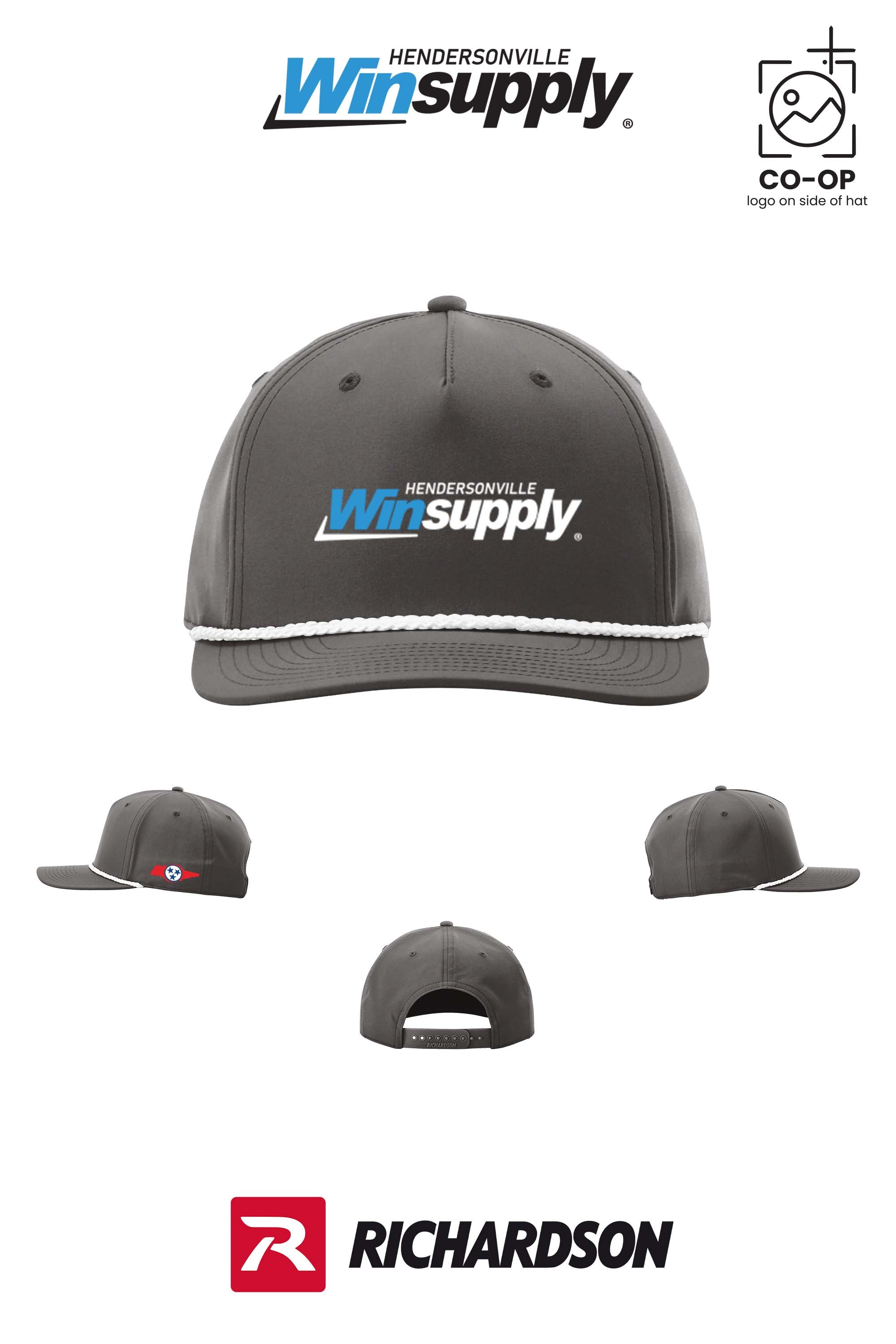 Richardson 258 Five-Panel Classic Rope Cap - Winsupply of Hendersonville
