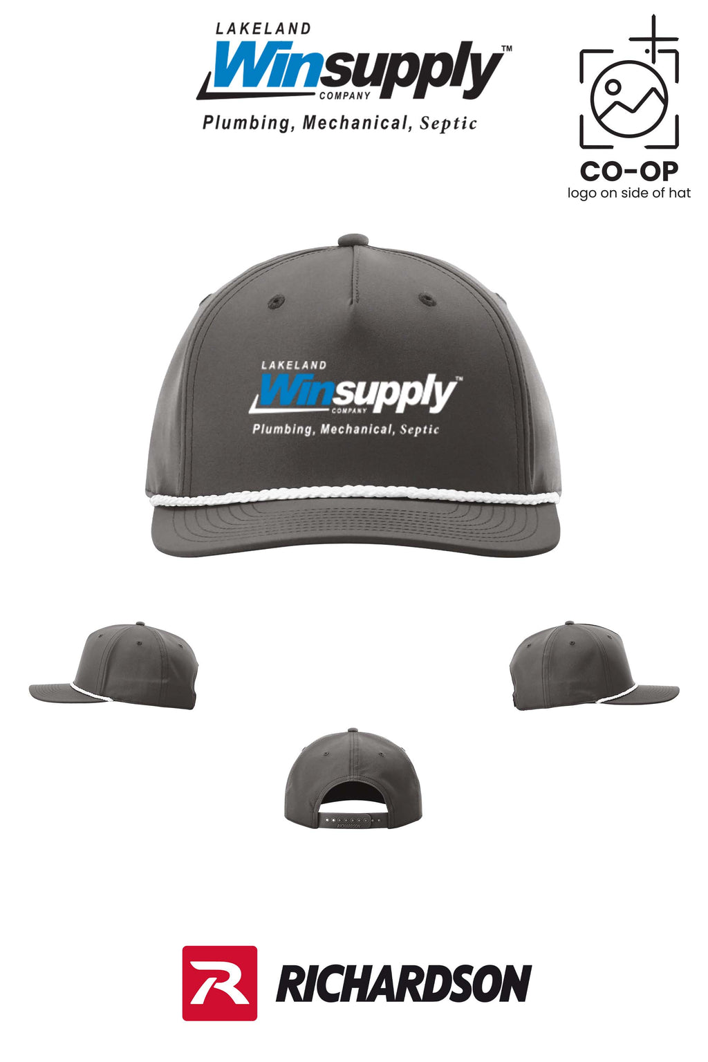 Richardson 258 Five-Panel Classic Rope Cap - Lakeland Winsupply