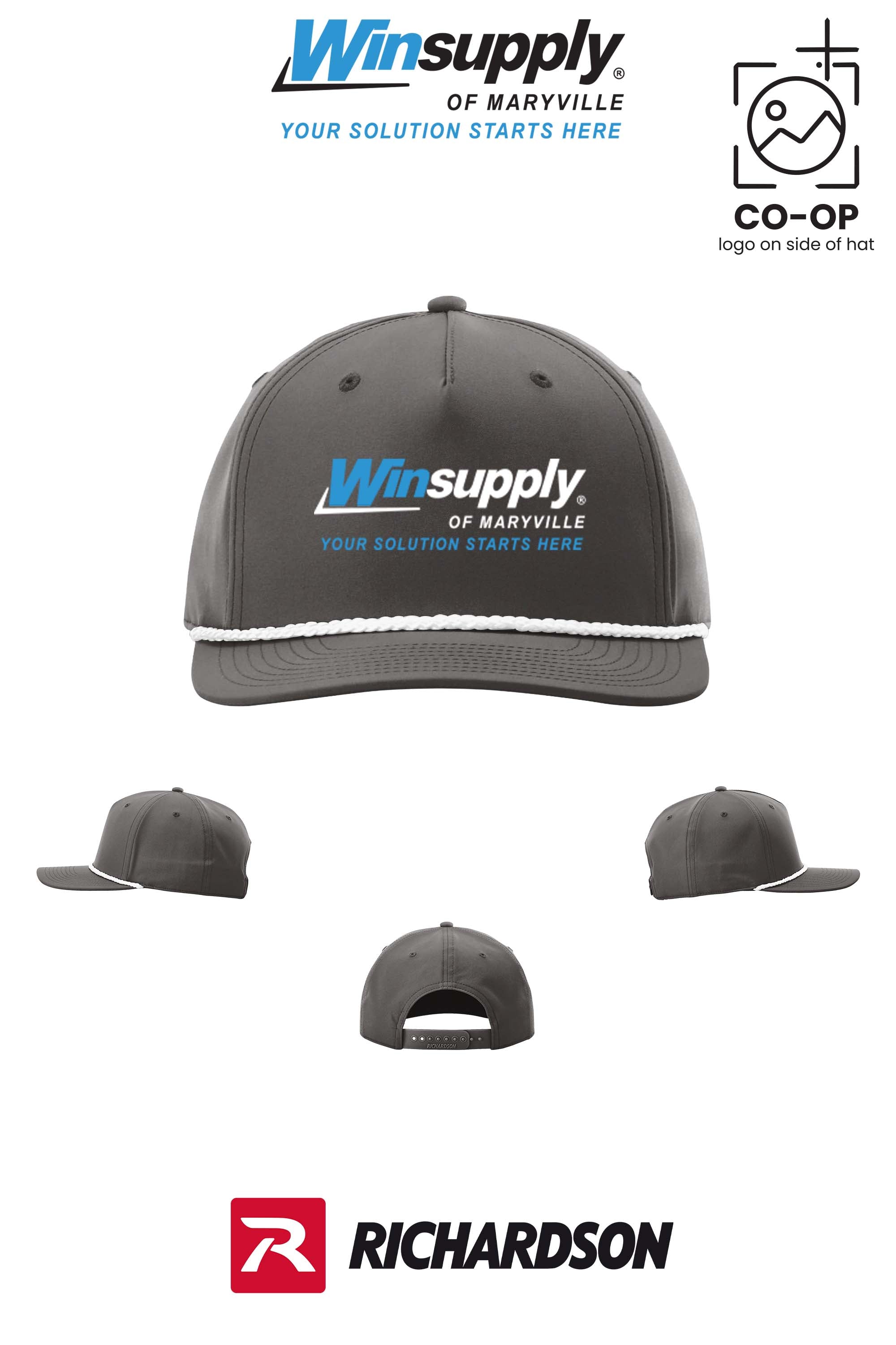 Richardson 258 Five-Panel Classic Rope Cap - Winsupply of Maryville