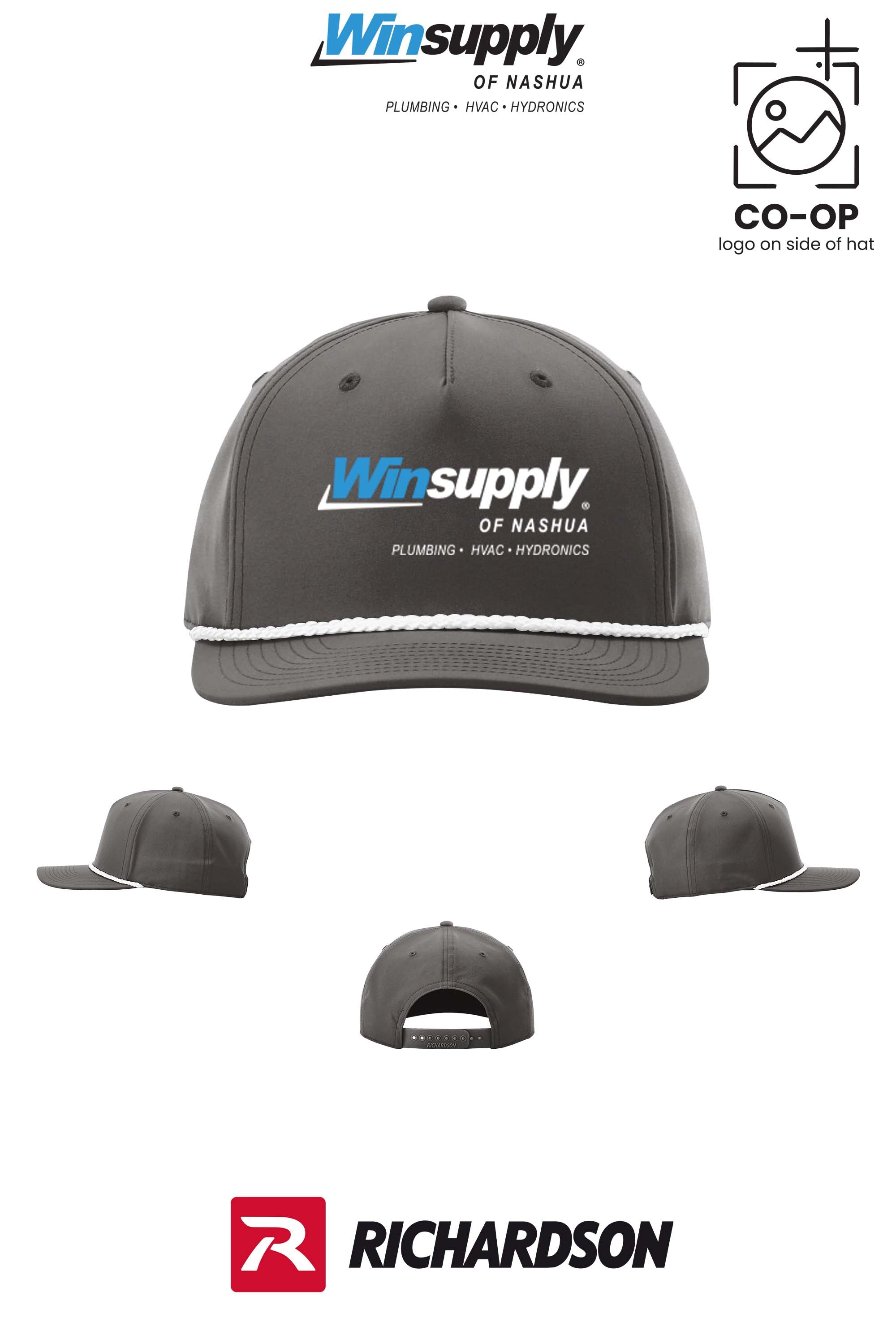 Richardson 258 Five-Panel Classic Rope Cap - Winsupply of Nashua