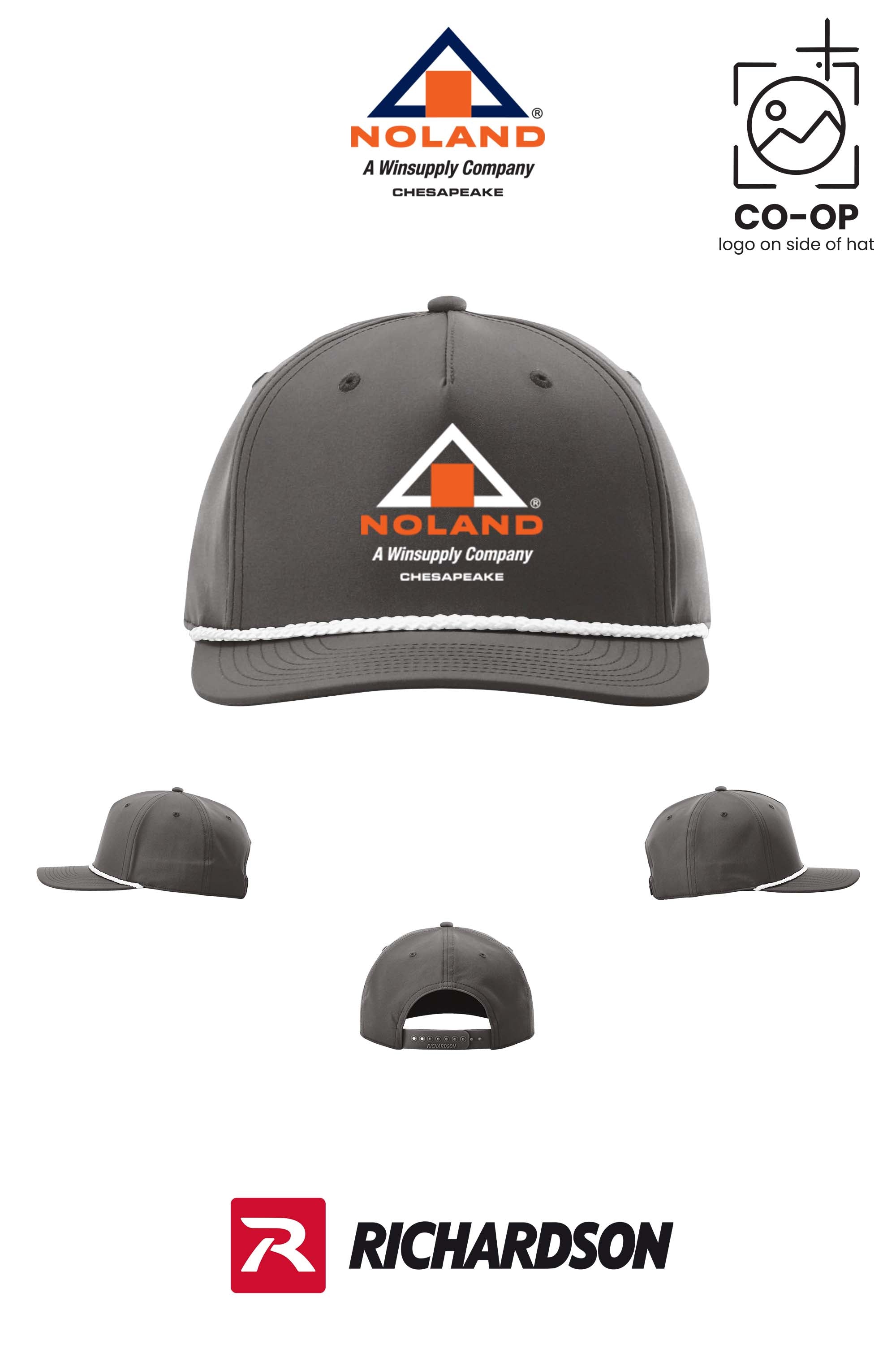 Richardson 258 Five-Panel Classic Rope Cap - Noland Company Chesapeake