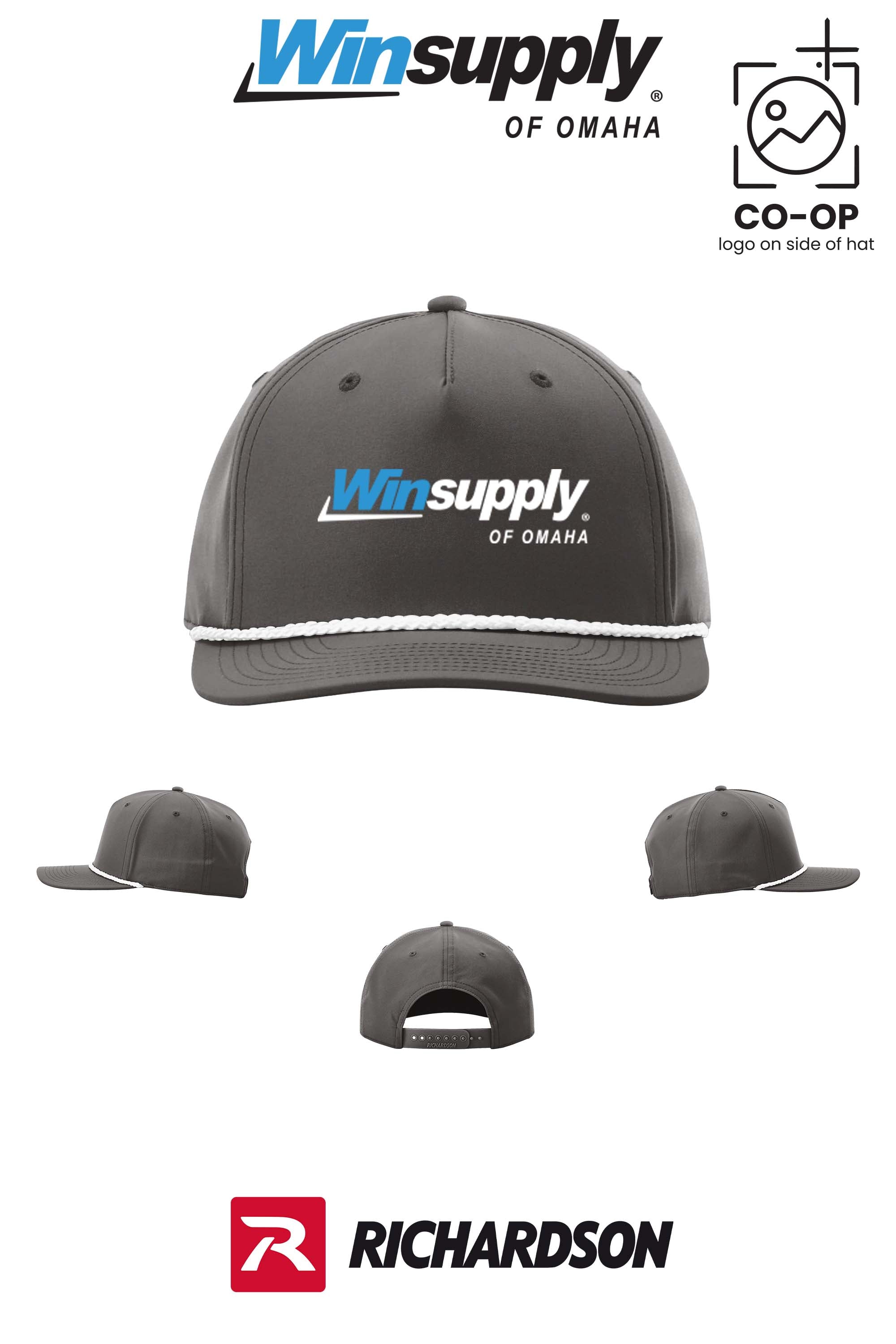 Richardson 258 Five-Panel Classic Rope Cap - Winsupply of Omaha