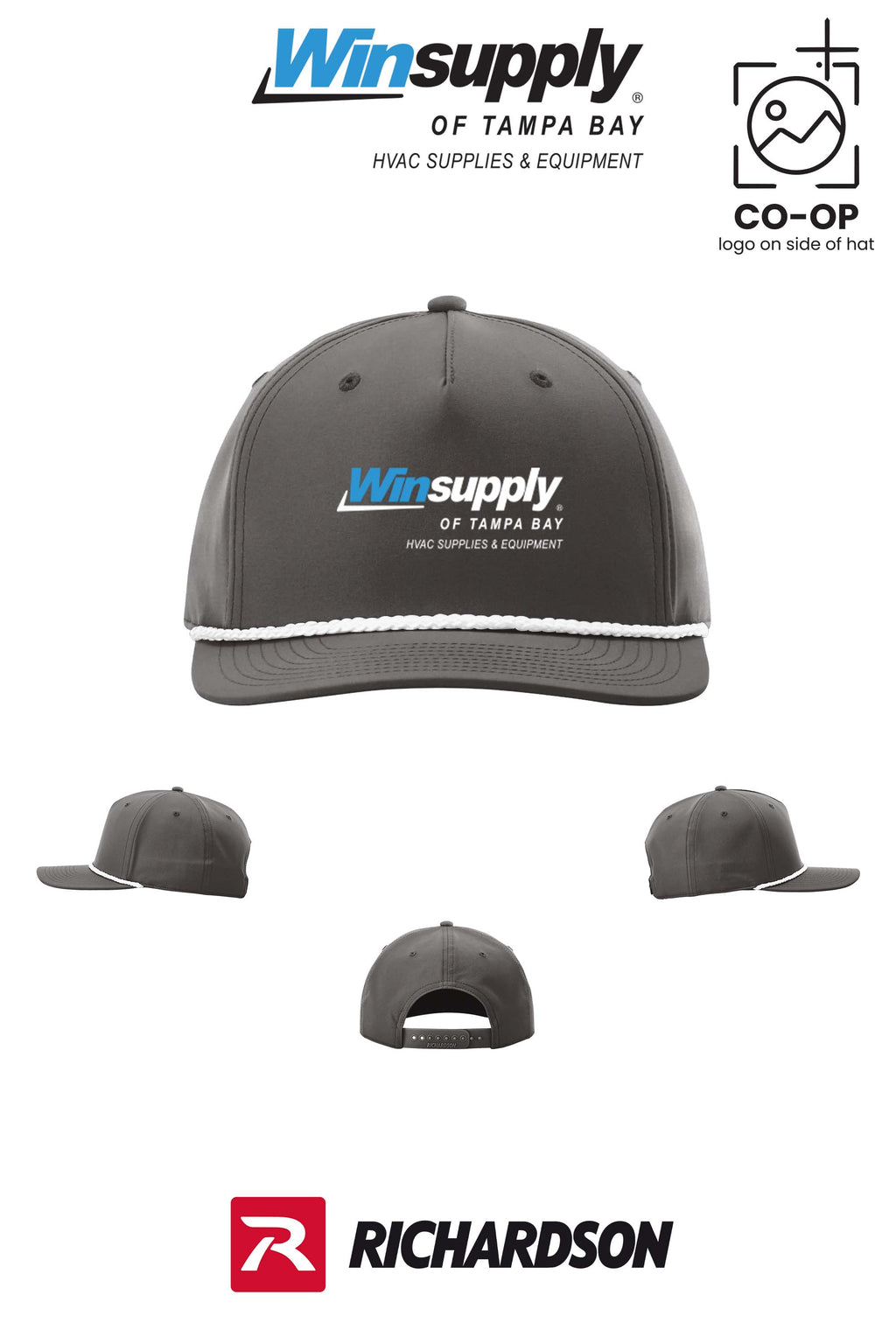 Richardson 258 Five-Panel Classic Rope Cap - Winsupply of Tampa Bay