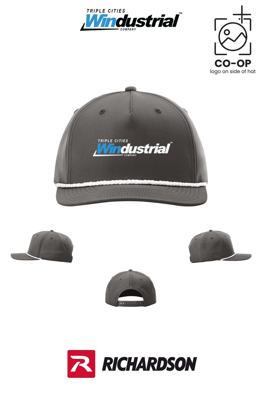Richardson 258 Five-Panel Classic Rope Cap - Windustrial Triple Cities