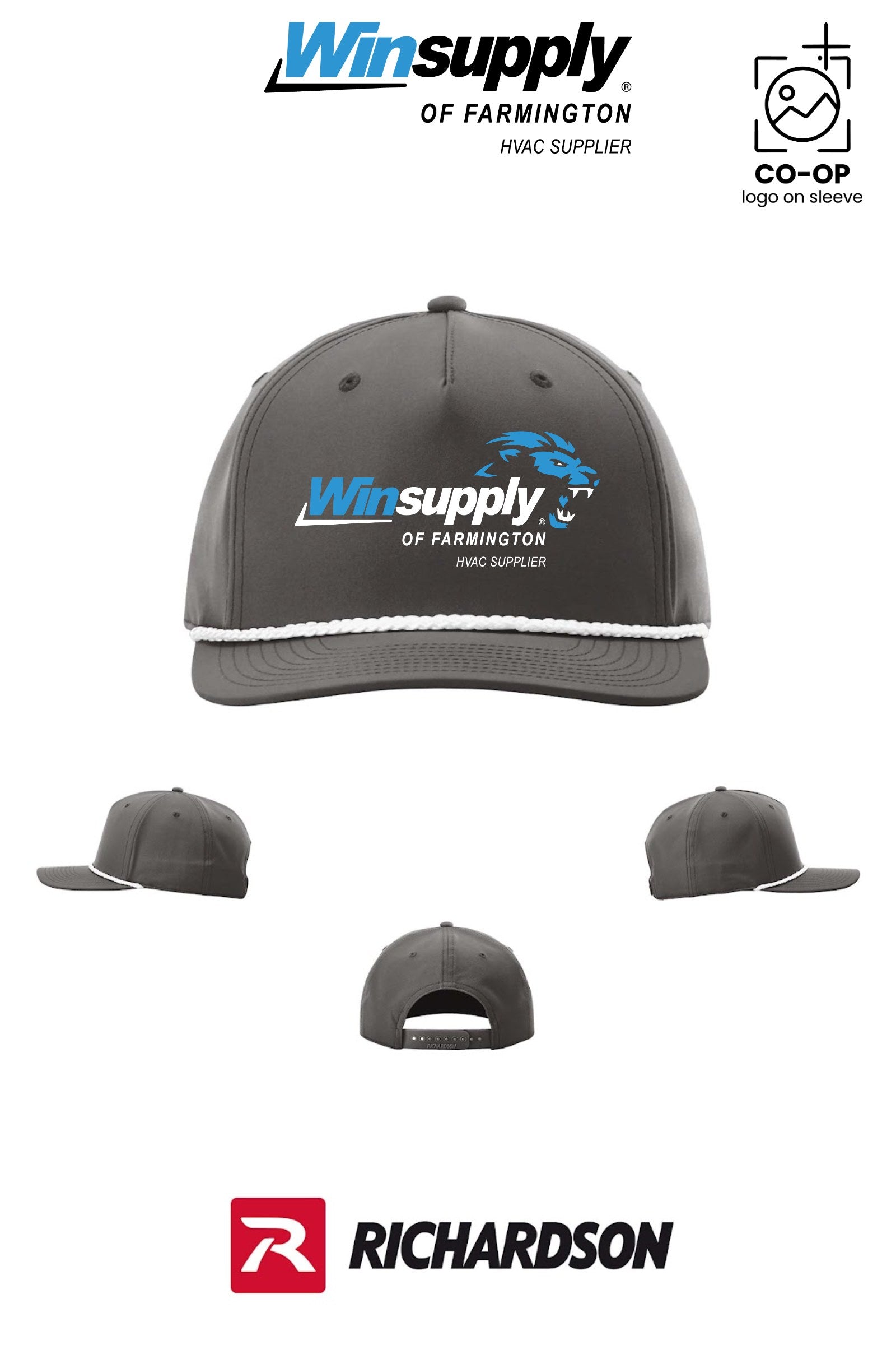 Richardson 258 Five-Panel Classic Rope Cap - Winsupply of Farmington