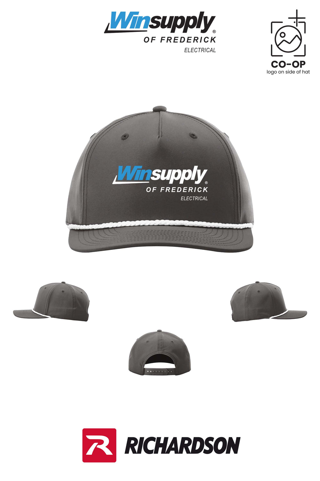 Richardson 258 Five-Panel Classic Rope Cap - Winsupply of Frederick