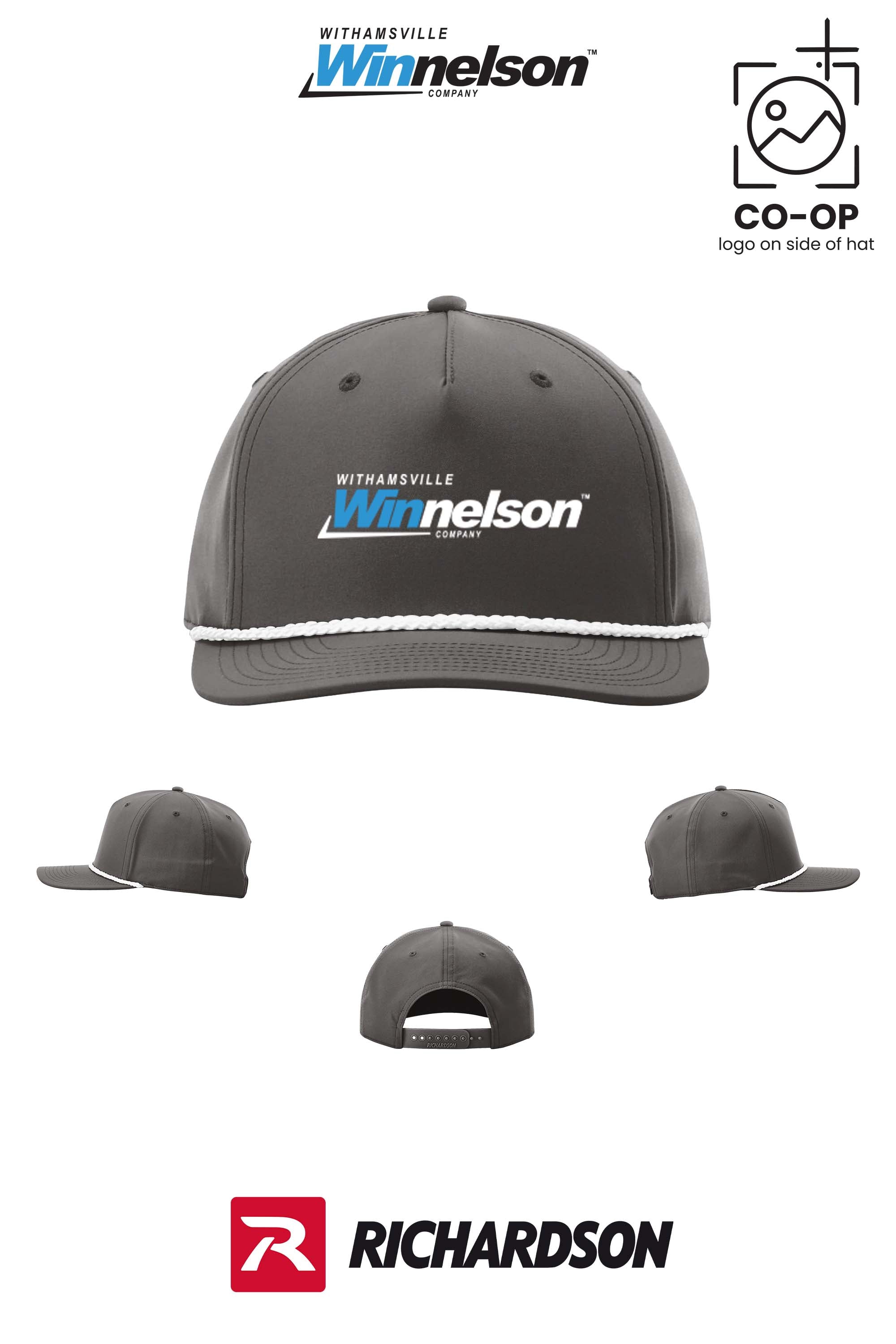 Richardson 258 Five-Panel Classic Rope Cap - Withamsville Winnelson