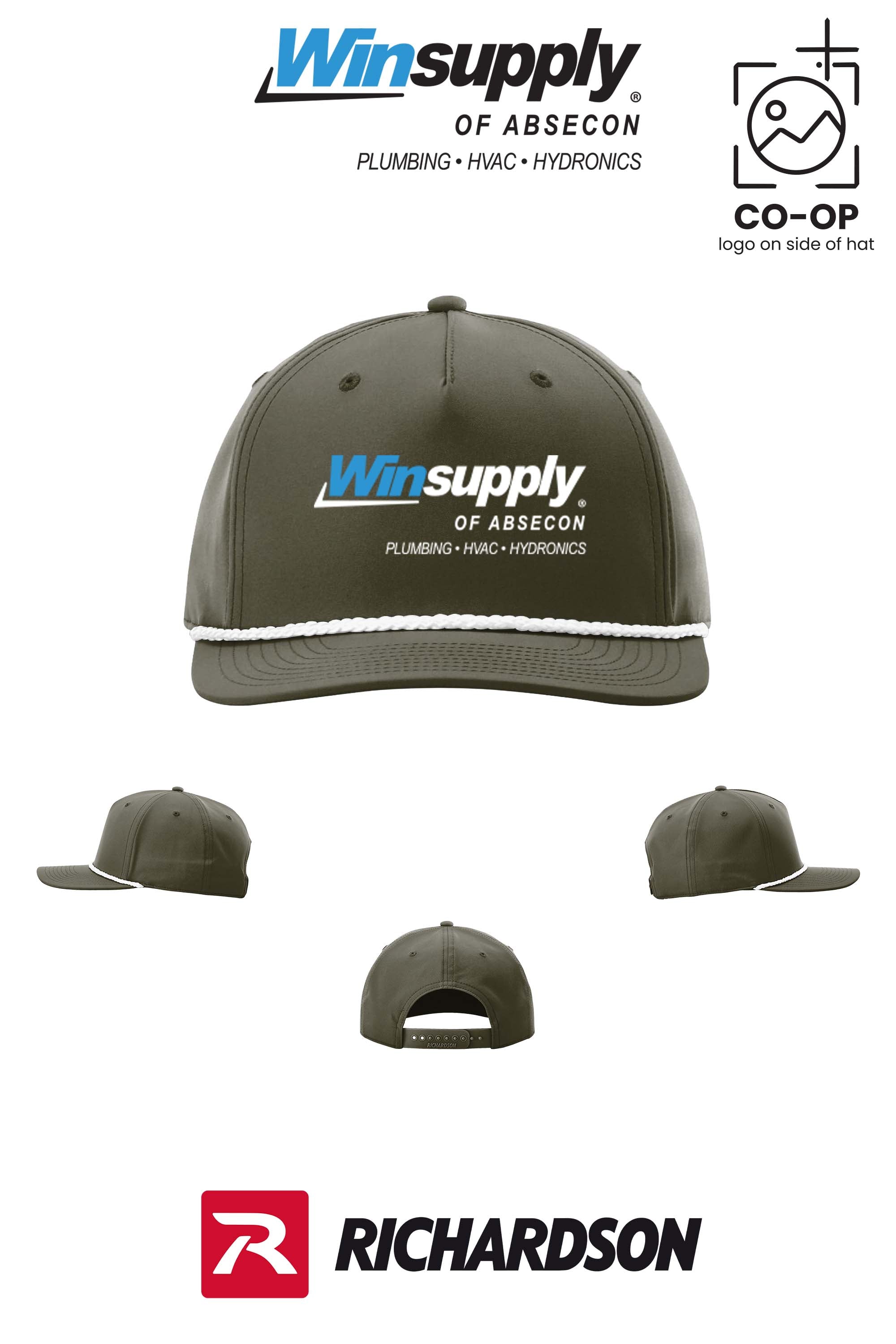 Richardson 258 Five-Panel Classic Rope Cap - Winsupply of Absecon