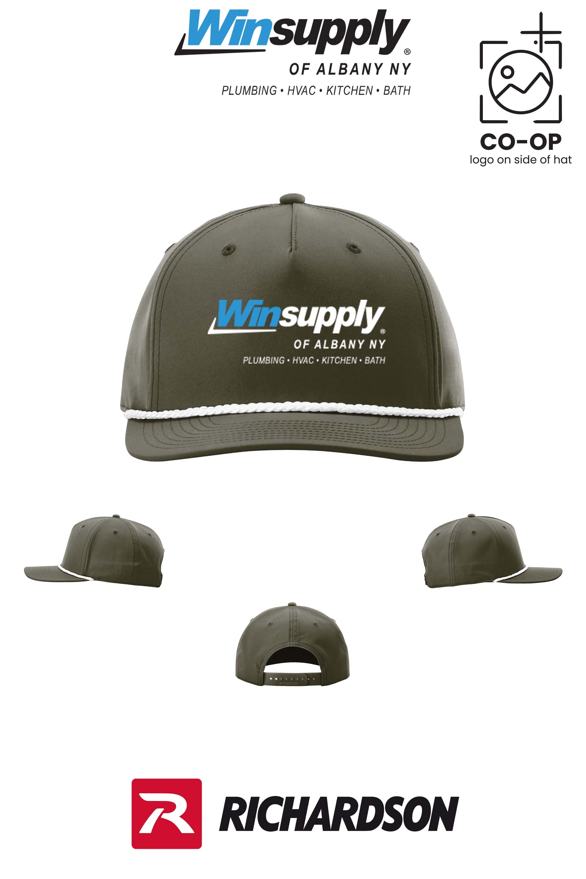 Richardson 258 Five-Panel Classic Rope Cap - Winsupply of Albany NY