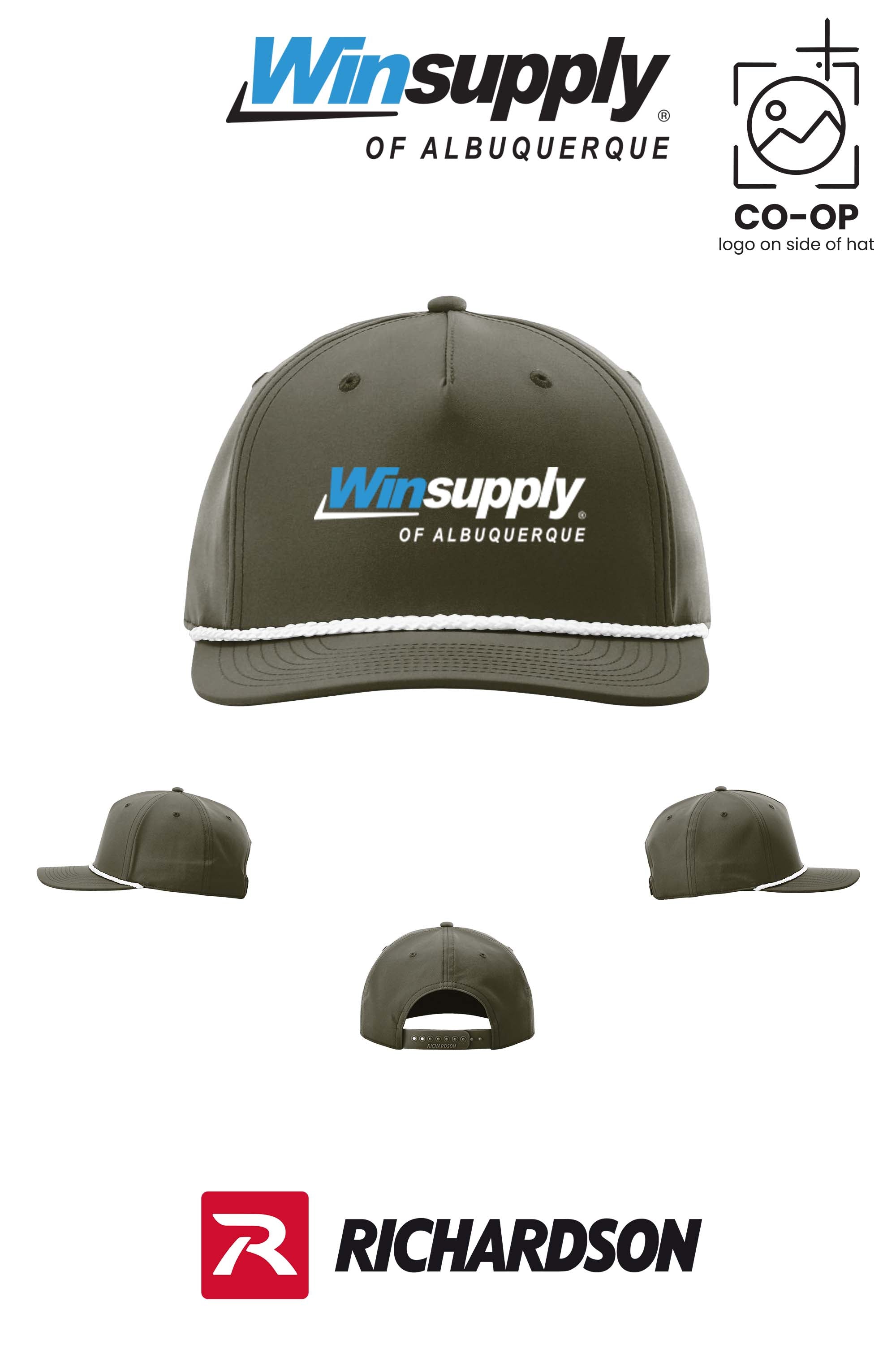 Richardson 258 Five-Panel Classic Rope Cap - Winsupply of Albuquerque