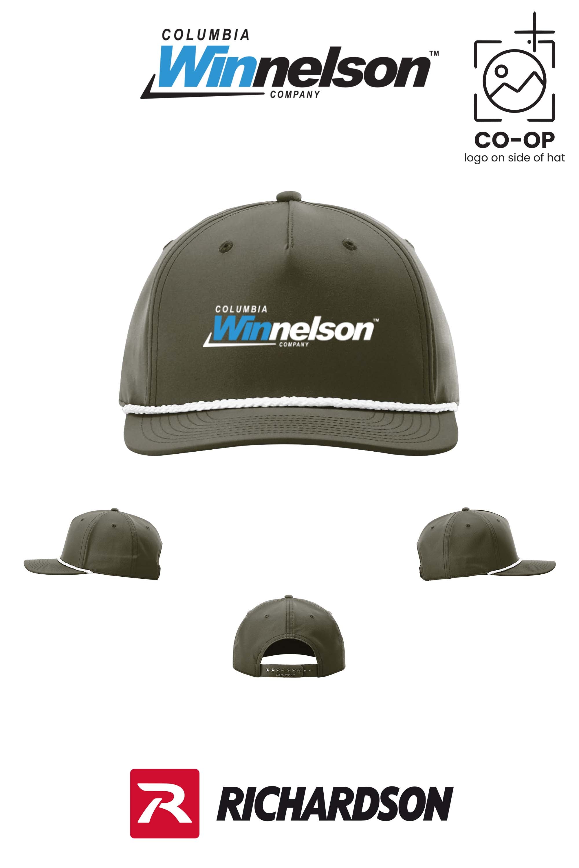 Richardson 258 Five-Panel Classic Rope Cap - Columbia MO Winnelson