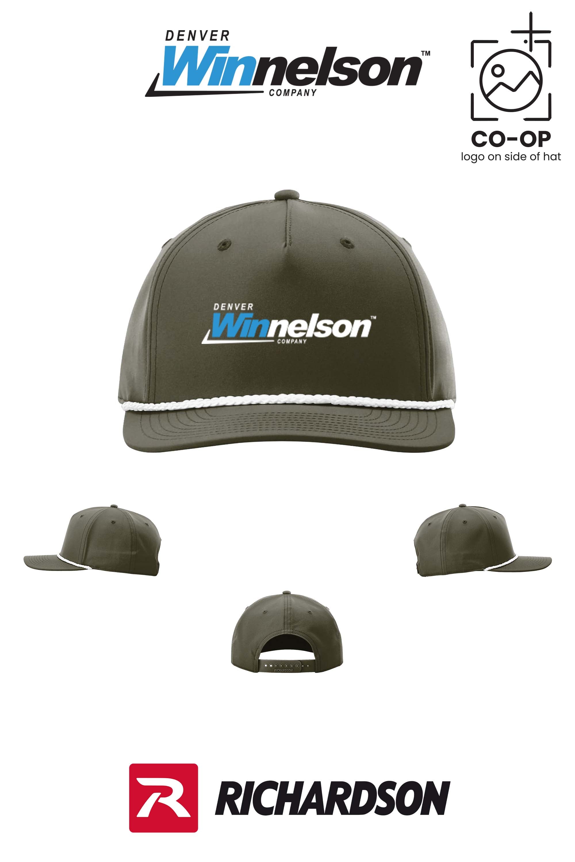 Richardson 258 Five-Panel Classic Rope Cap - Denver Winnelson