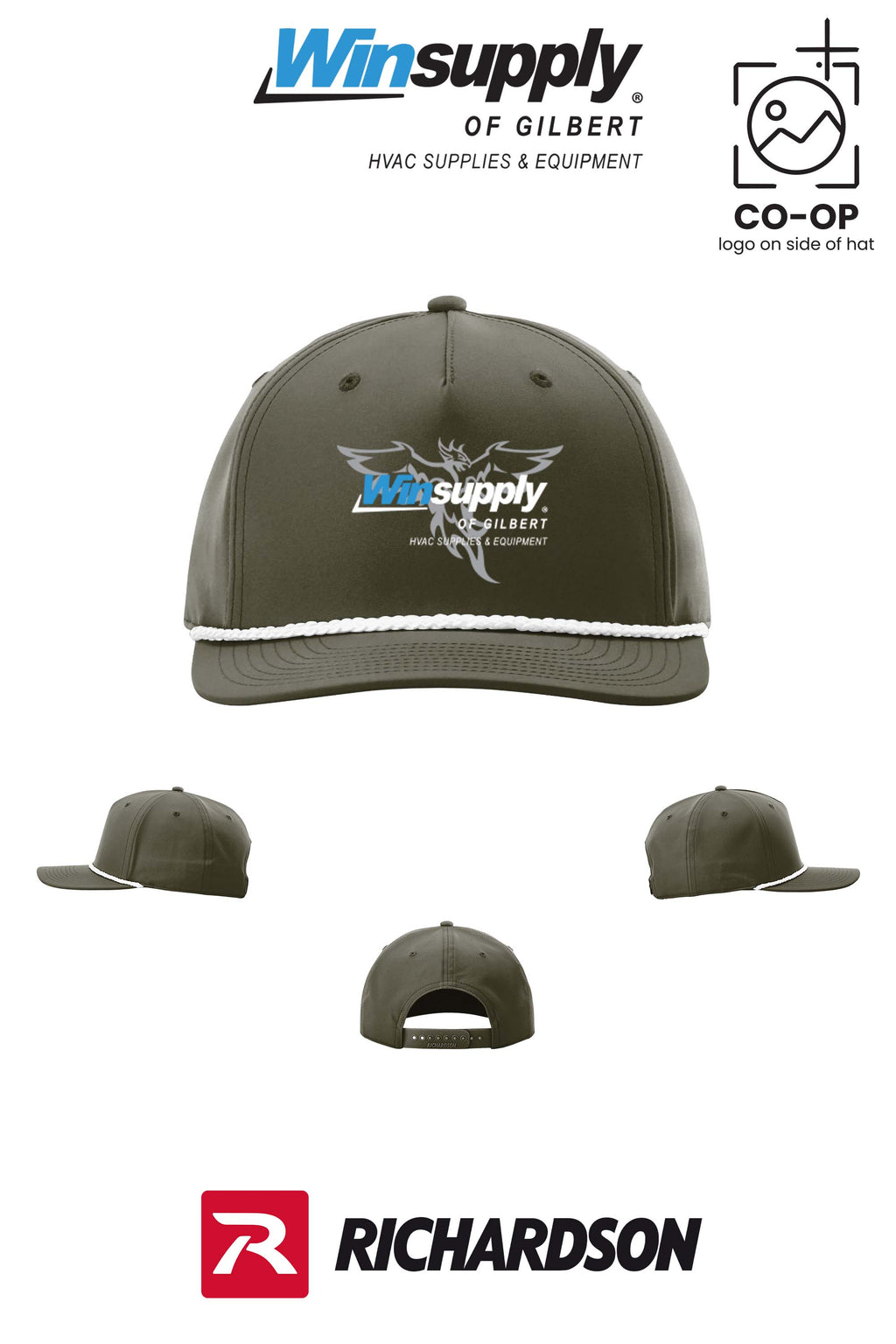 Richardson 258 Five-Panel Classic Rope Cap - Winsupply of Gilbert