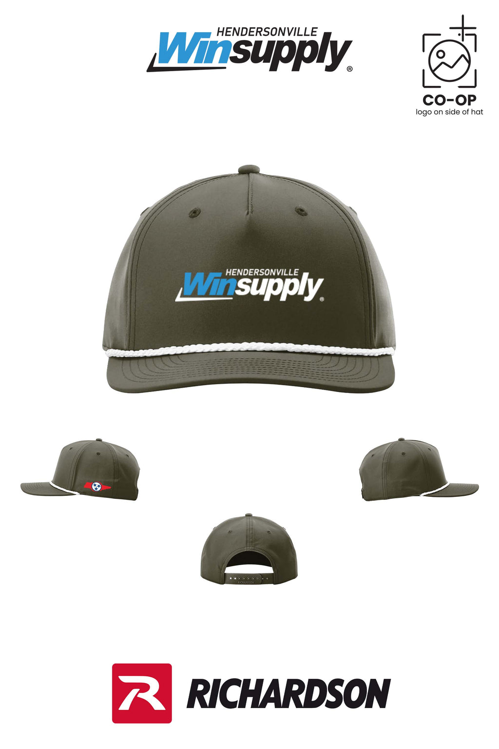 Richardson 258 Five-Panel Classic Rope Cap - Winsupply of Hendersonville