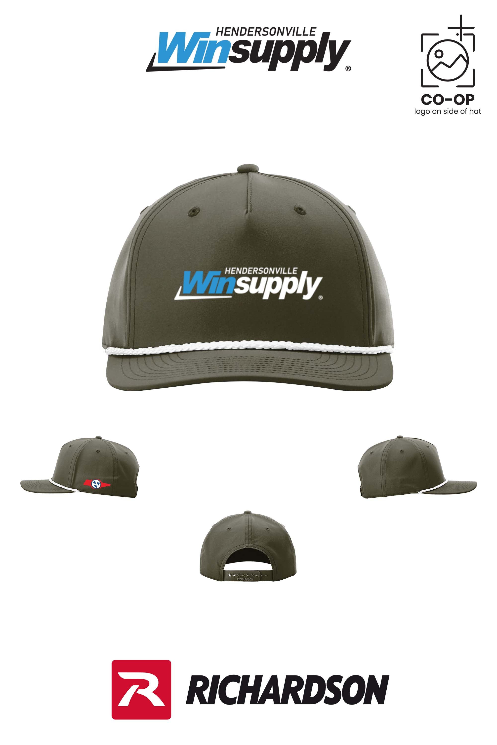Richardson 258 Five-Panel Classic Rope Cap - Winsupply of Hendersonville