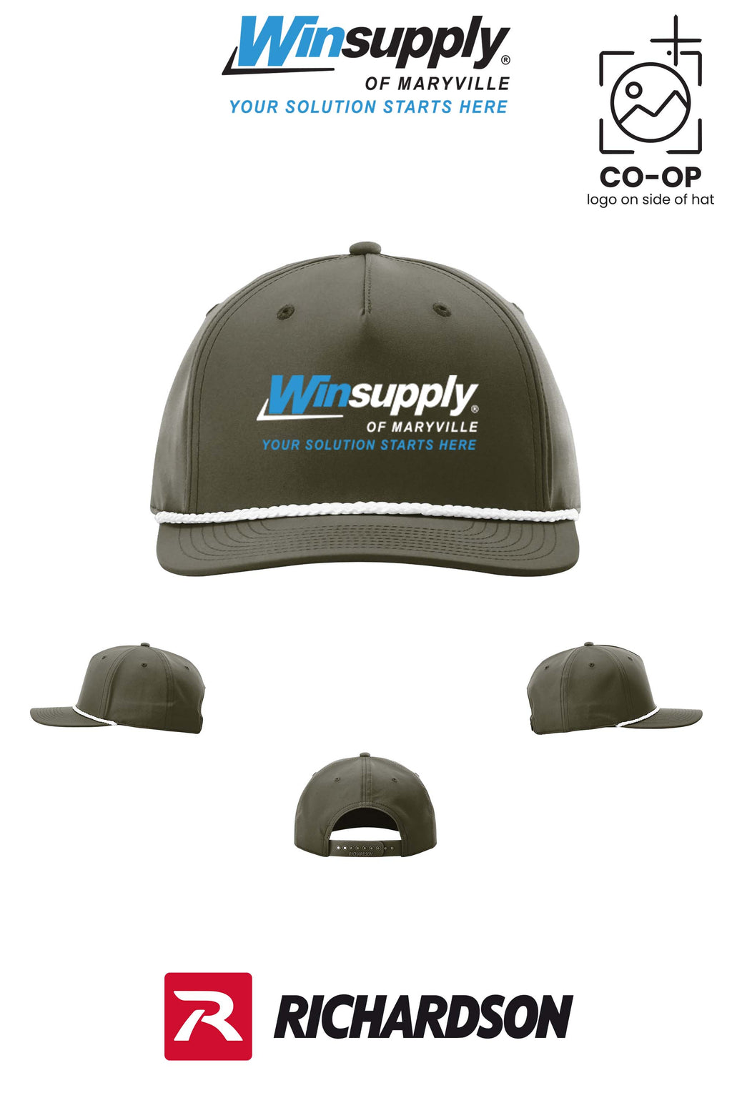 Richardson 258 Five-Panel Classic Rope Cap - Winsupply of Maryville