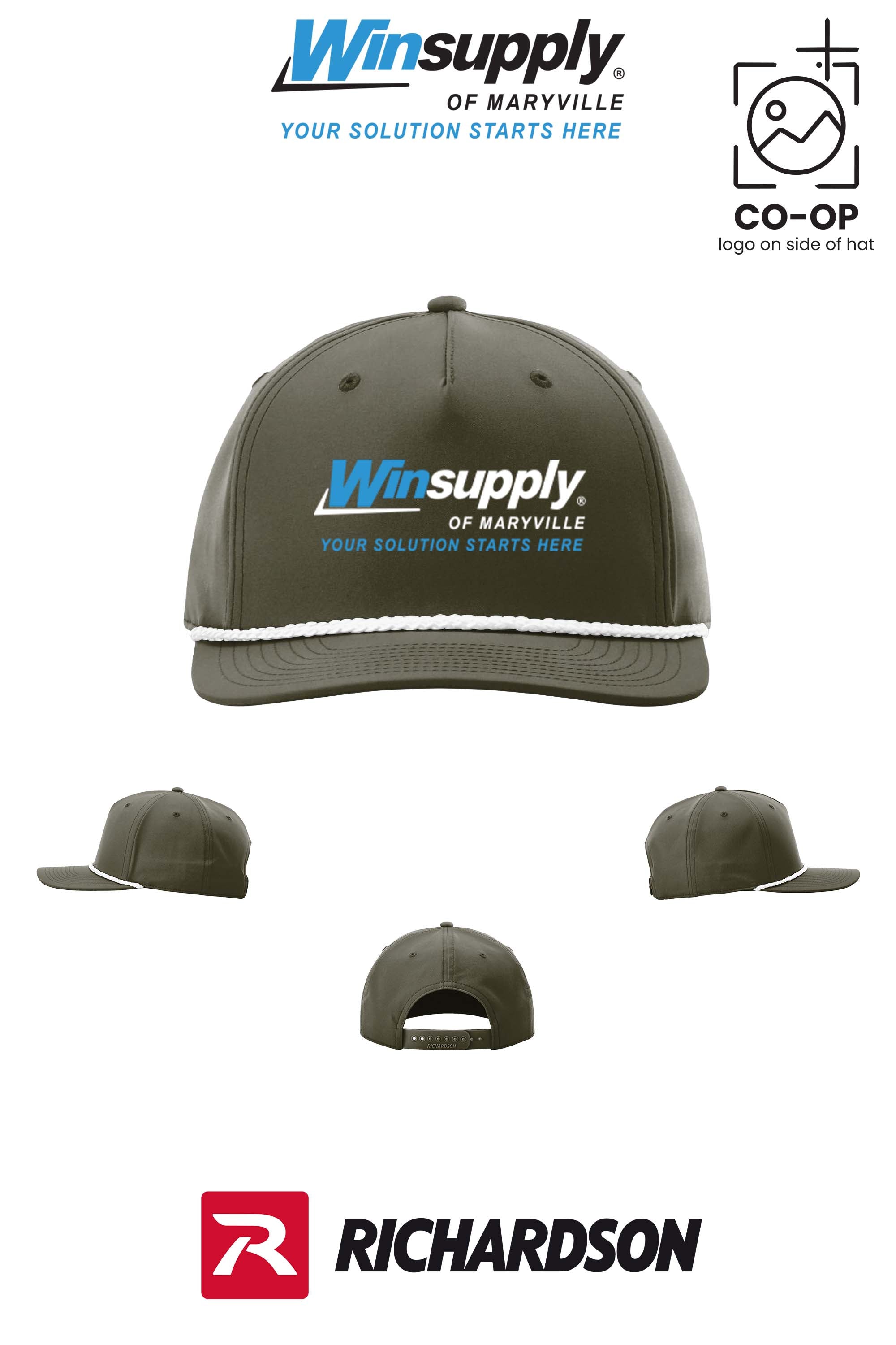 Richardson 258 Five-Panel Classic Rope Cap - Winsupply of Maryville