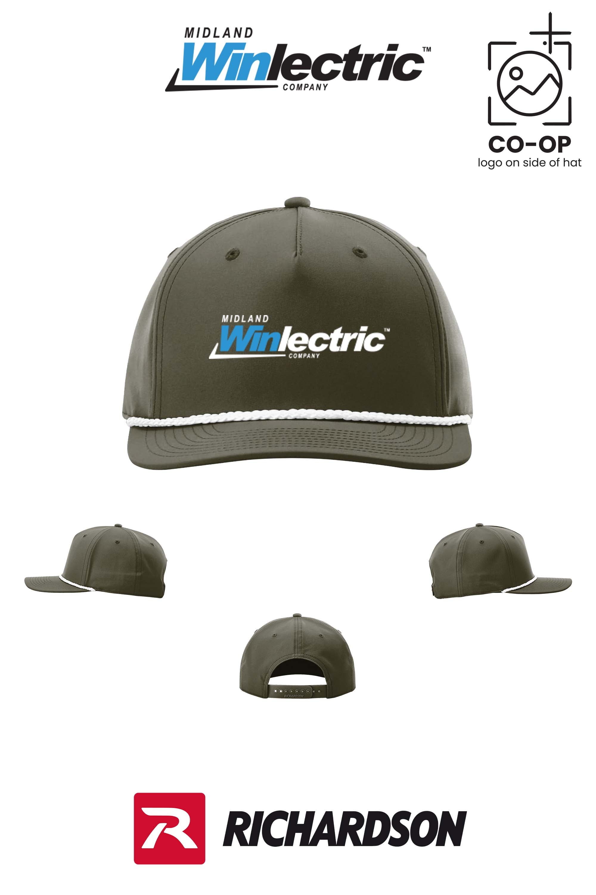 Richardson 258 Five-Panel Classic Rope Cap - Winlectric of Midland