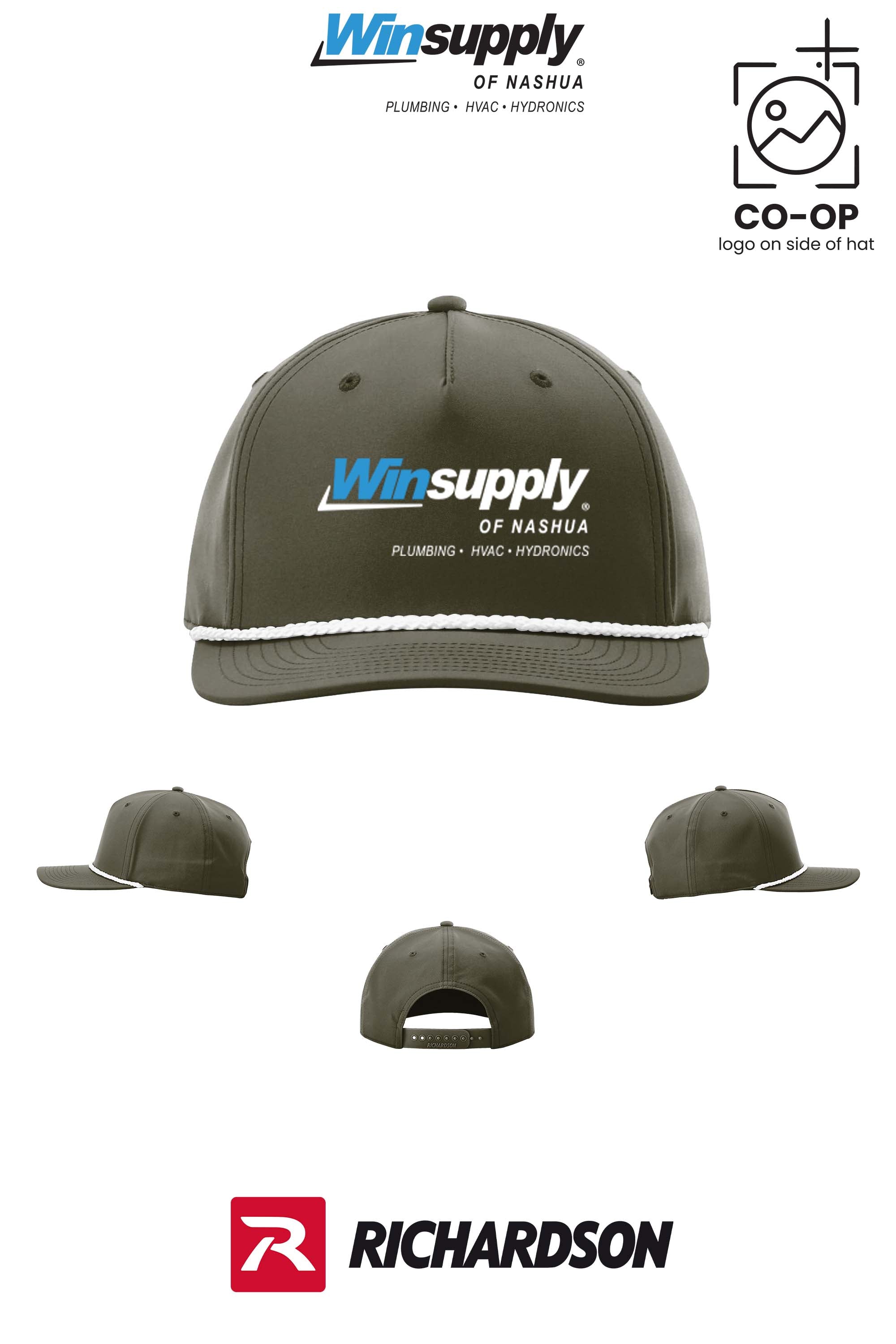 Richardson 258 Five-Panel Classic Rope Cap - Winsupply of Nashua