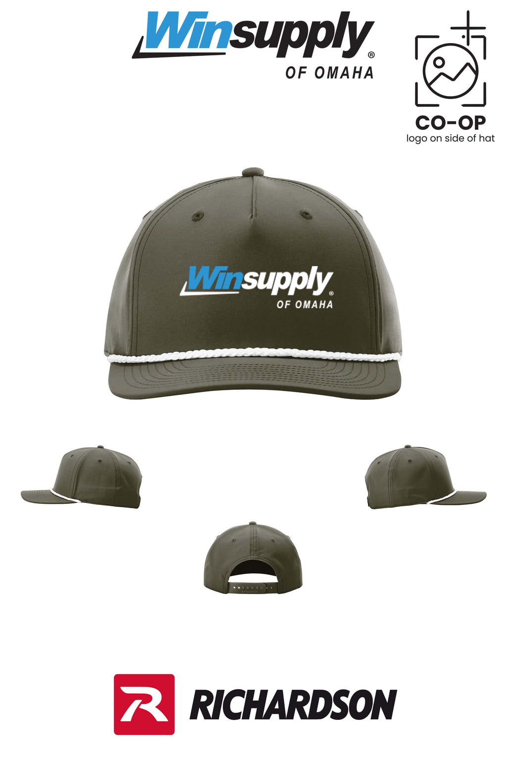 Richardson 258 Five-Panel Classic Rope Cap - Winsupply of Omaha