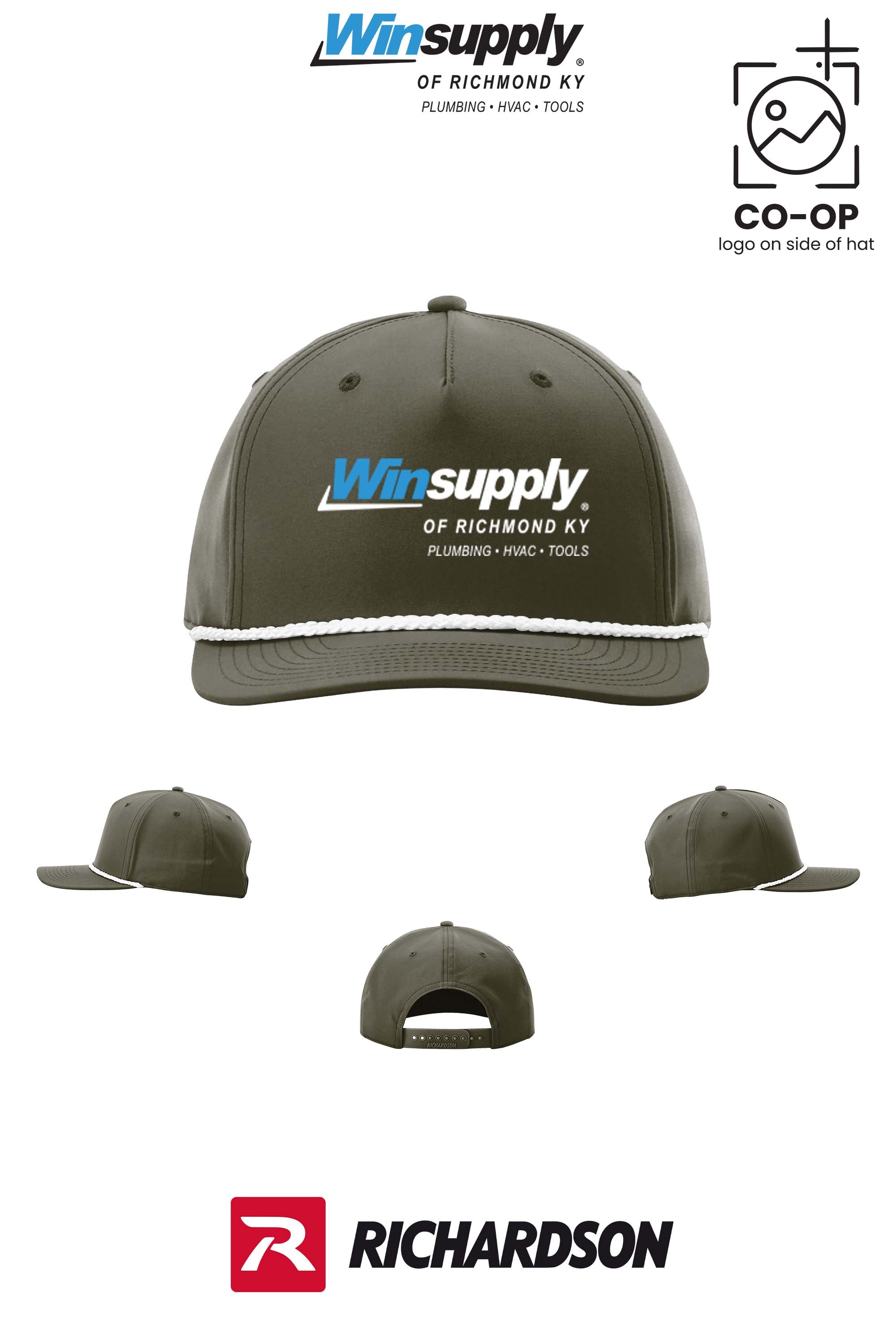 Richardson 258 Five-Panel Classic Rope Cap - Winsupply of Richmond KY