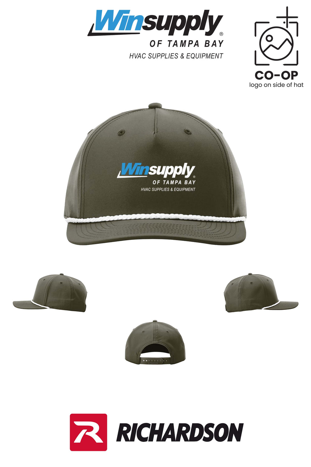 Richardson 258 Five-Panel Classic Rope Cap - Winsupply of Tampa Bay