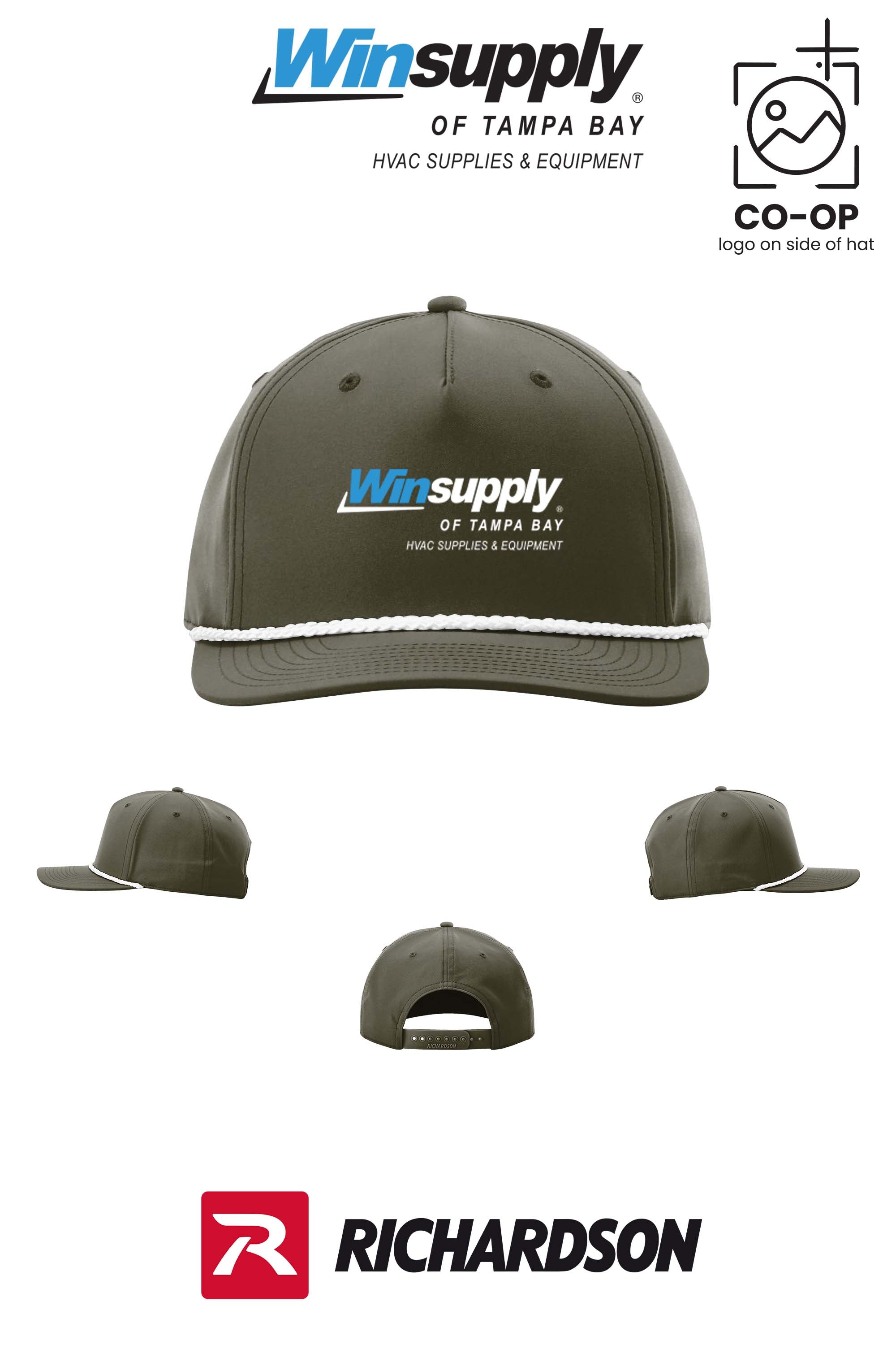 Richardson 258 Five-Panel Classic Rope Cap - Winsupply of Tampa Bay
