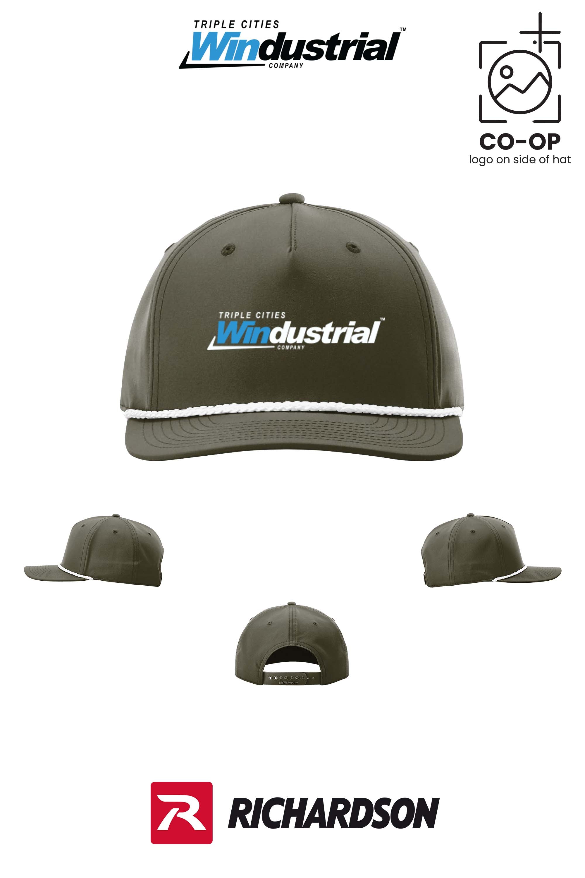 Richardson 258 Five-Panel Classic Rope Cap - Windustrial Triple Cities