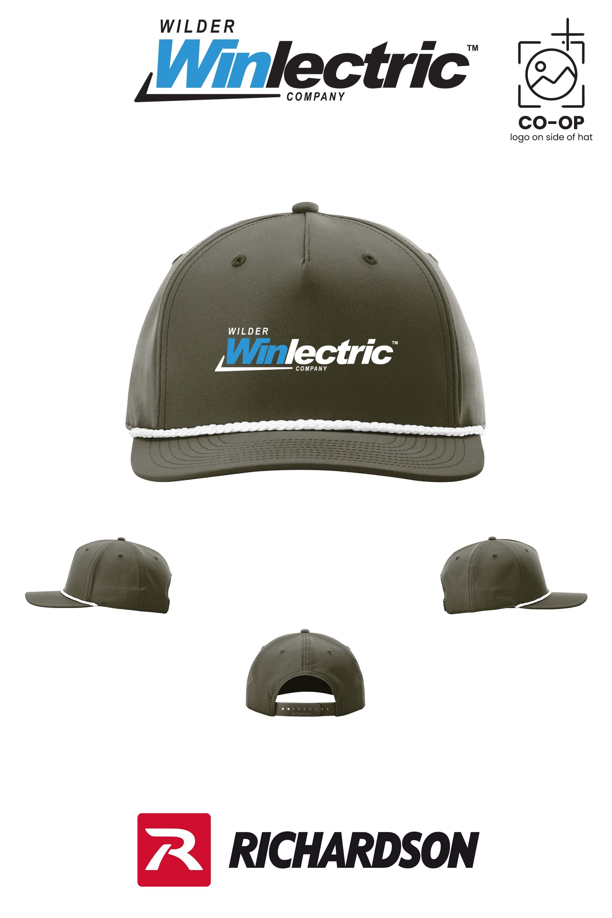 Richardson 258 Five-Panel Classic Rope Cap - Wilder Winlectric
