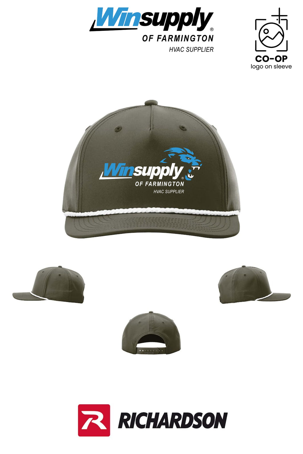 Richardson 258 Five-Panel Classic Rope Cap - Winsupply of Farmington