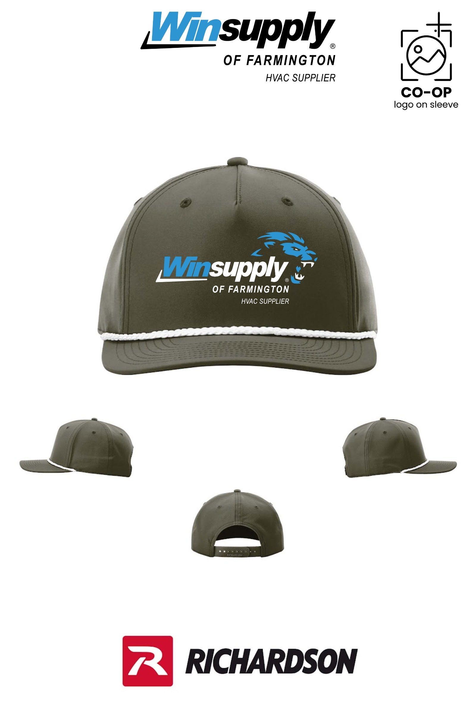 Richardson 258 Five-Panel Classic Rope Cap - Winsupply of Farmington