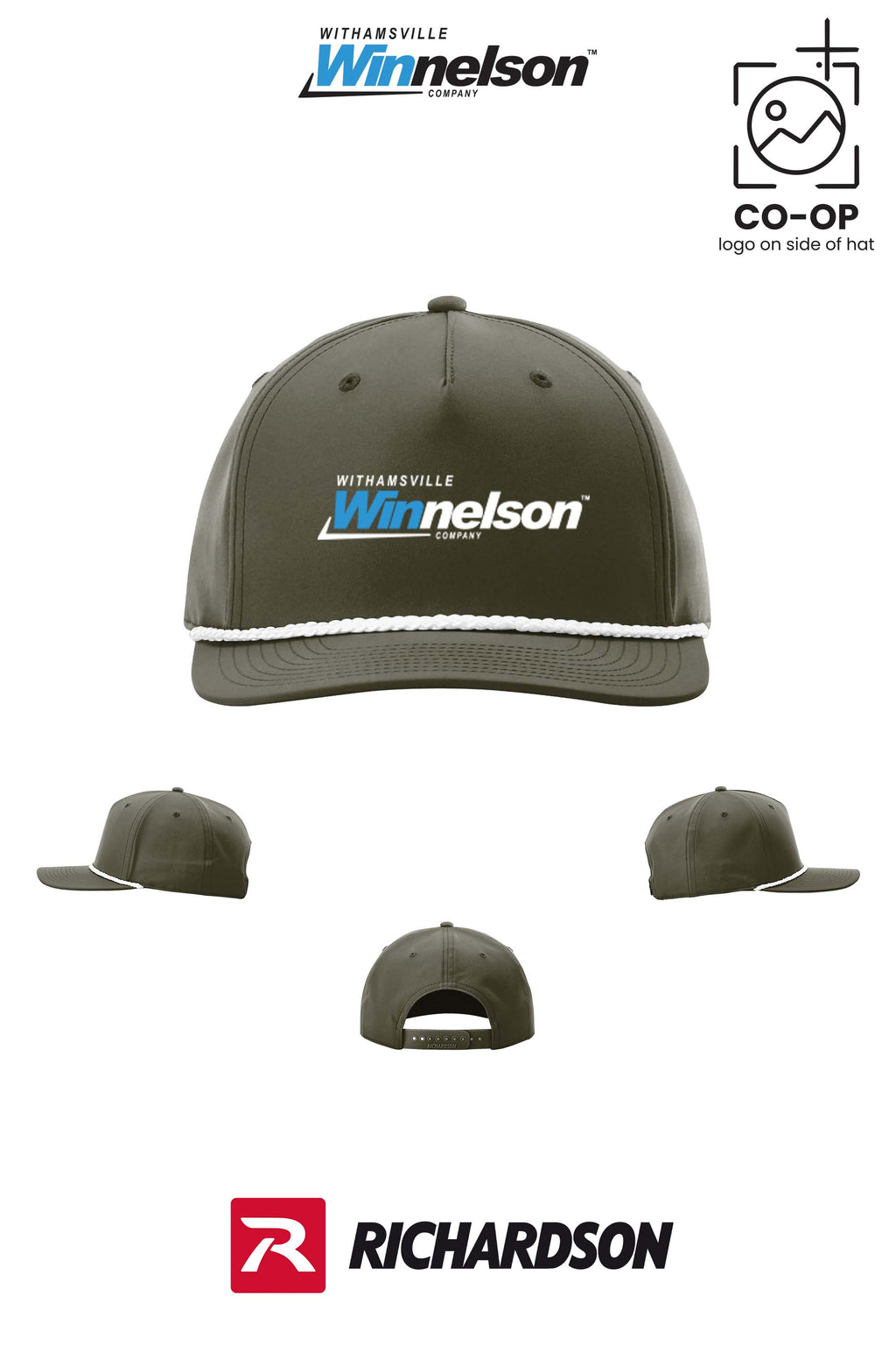 Richardson 258 Five-Panel Classic Rope Cap - Withamsville Winnelson