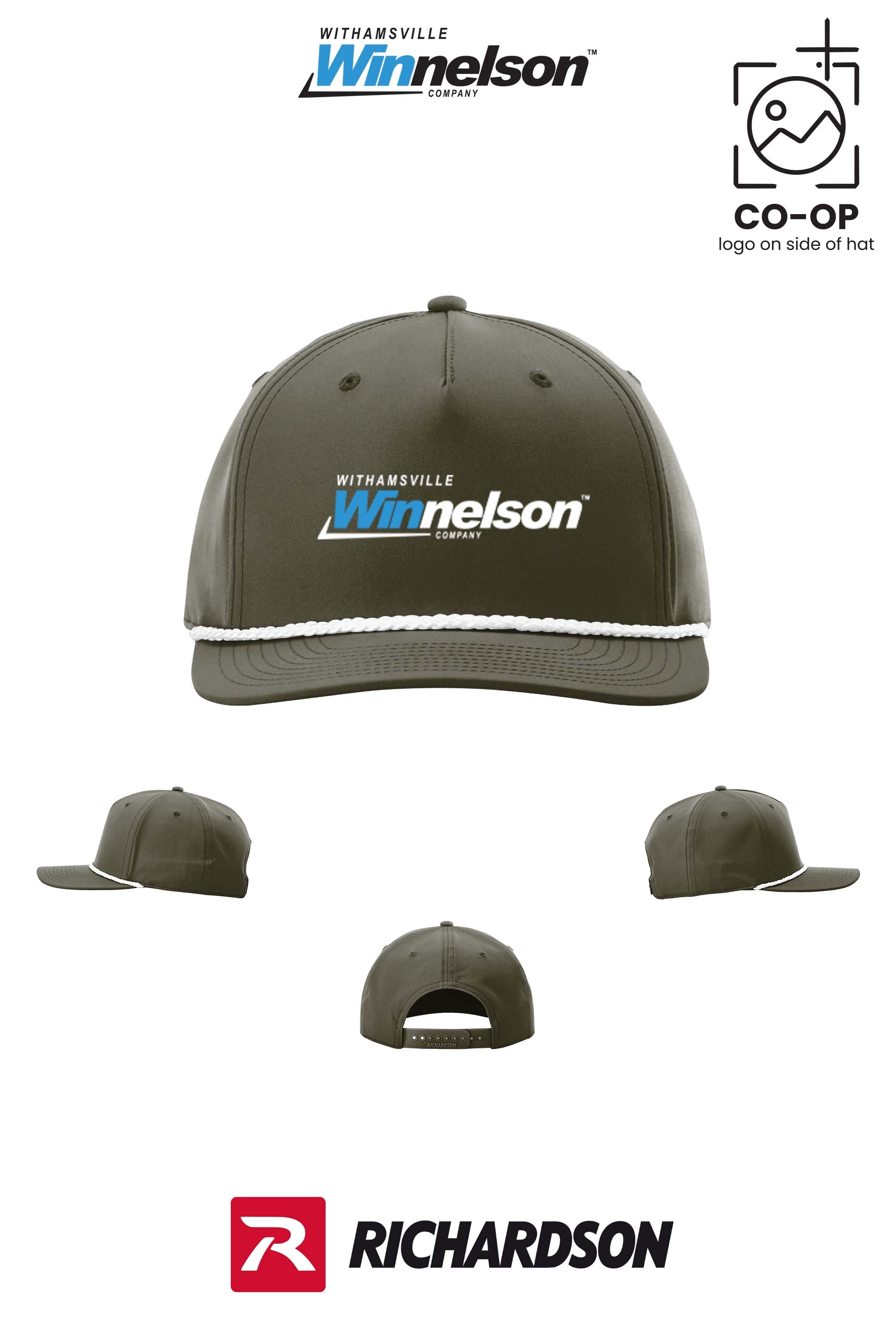 Richardson 258 Five-Panel Classic Rope Cap - Withamsville Winnelson