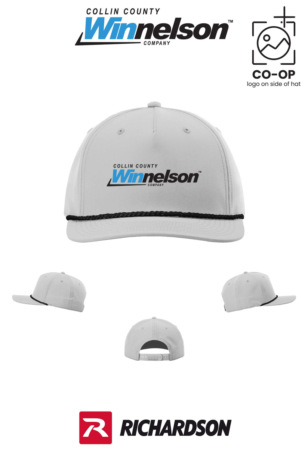 Richardson 258 Five-Panel Classic Rope Cap - Collin County Winnelson