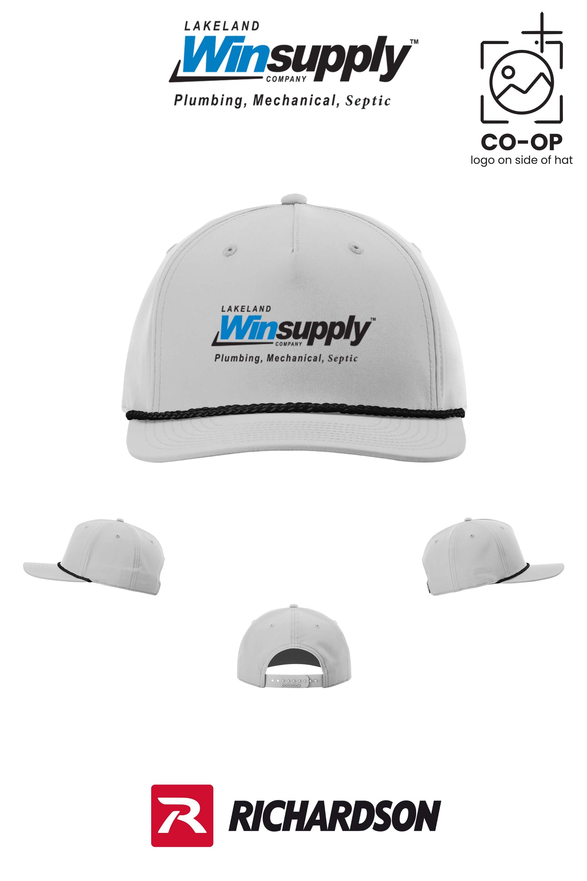 Richardson 258 Five-Panel Classic Rope Cap - Lakeland Winsupply