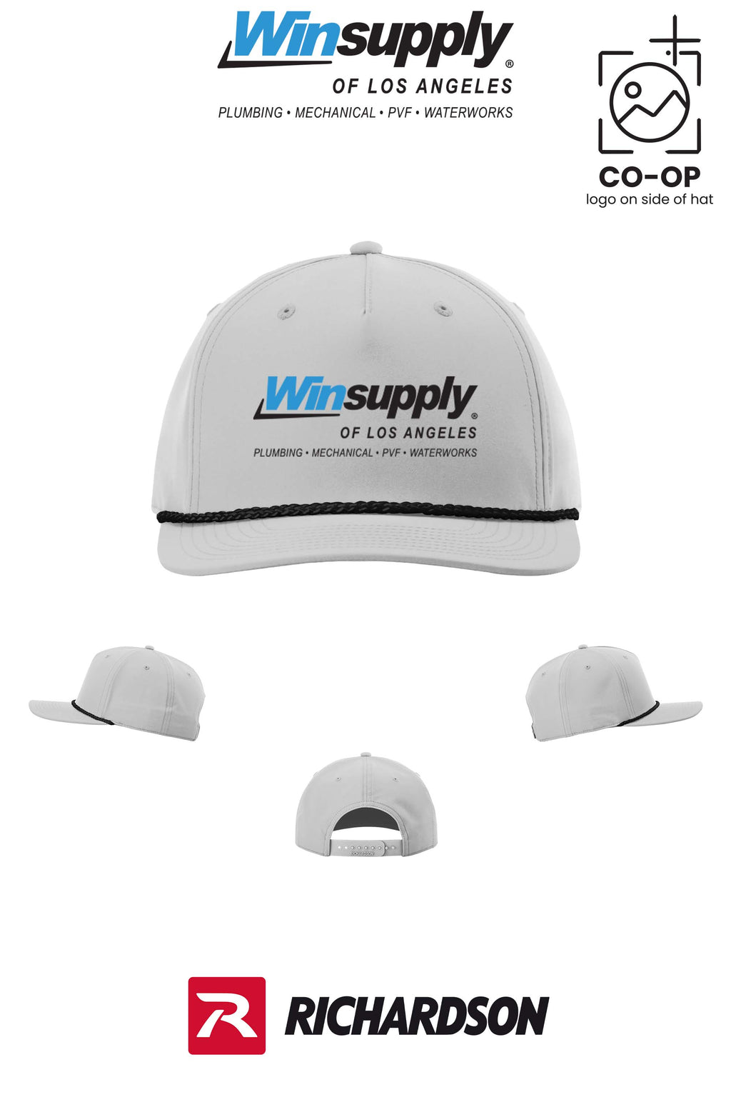 Richardson 258 Five-Panel Classic Rope Cap - Winsupply of Los Angeles