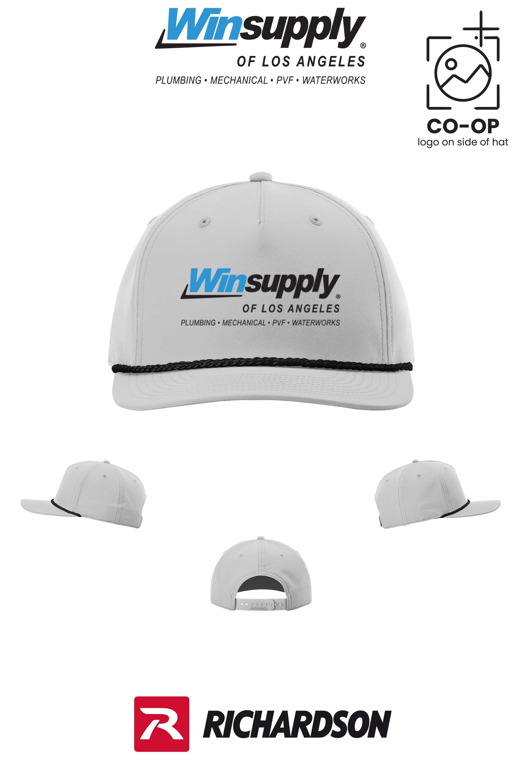 Richardson 258 Five-Panel Classic Rope Cap - Winsupply of Los Angeles