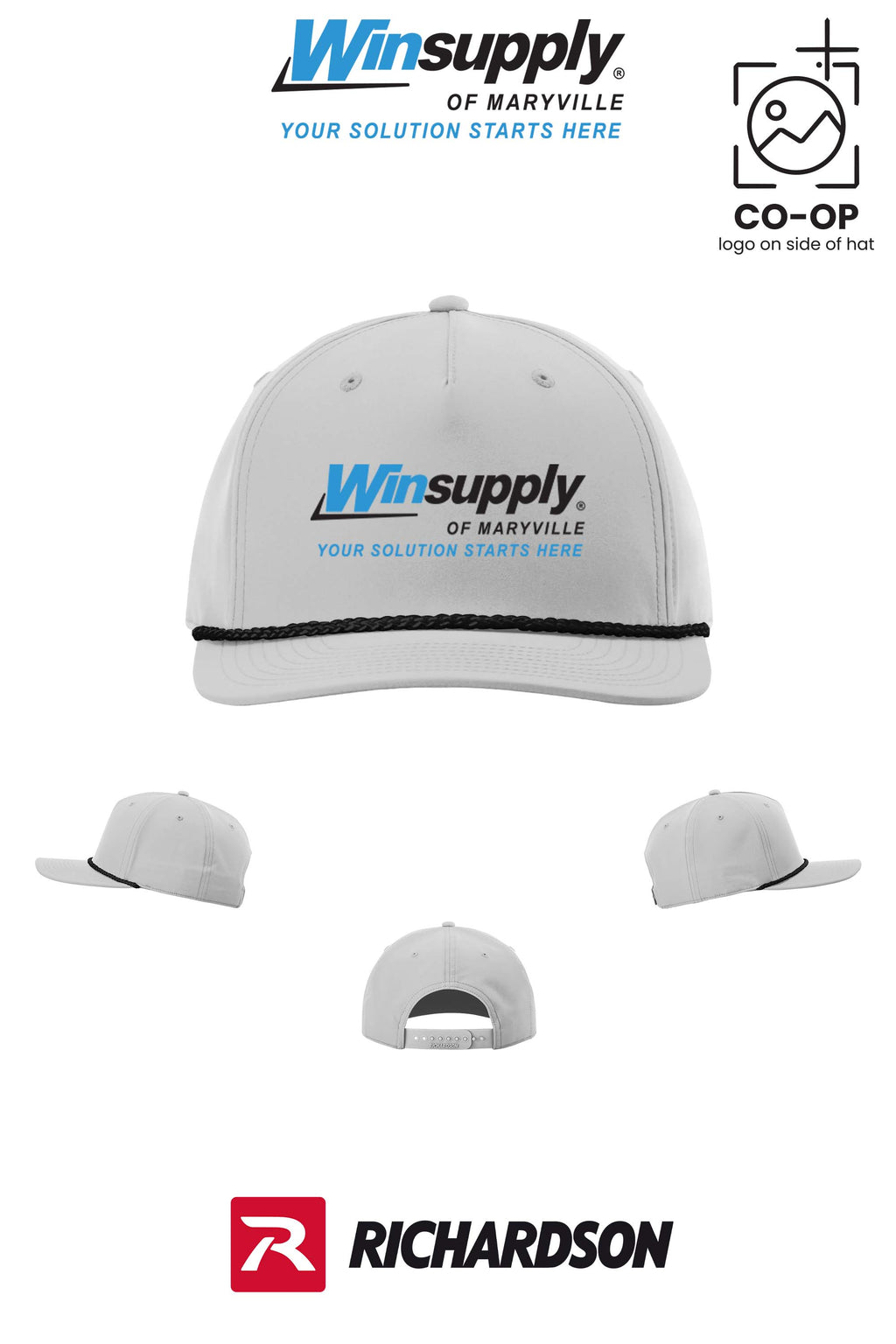 Richardson 258 Five-Panel Classic Rope Cap - Winsupply of Maryville