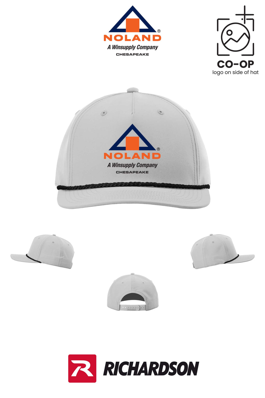 Richardson 258 Five-Panel Classic Rope Cap - Noland Company Chesapeake