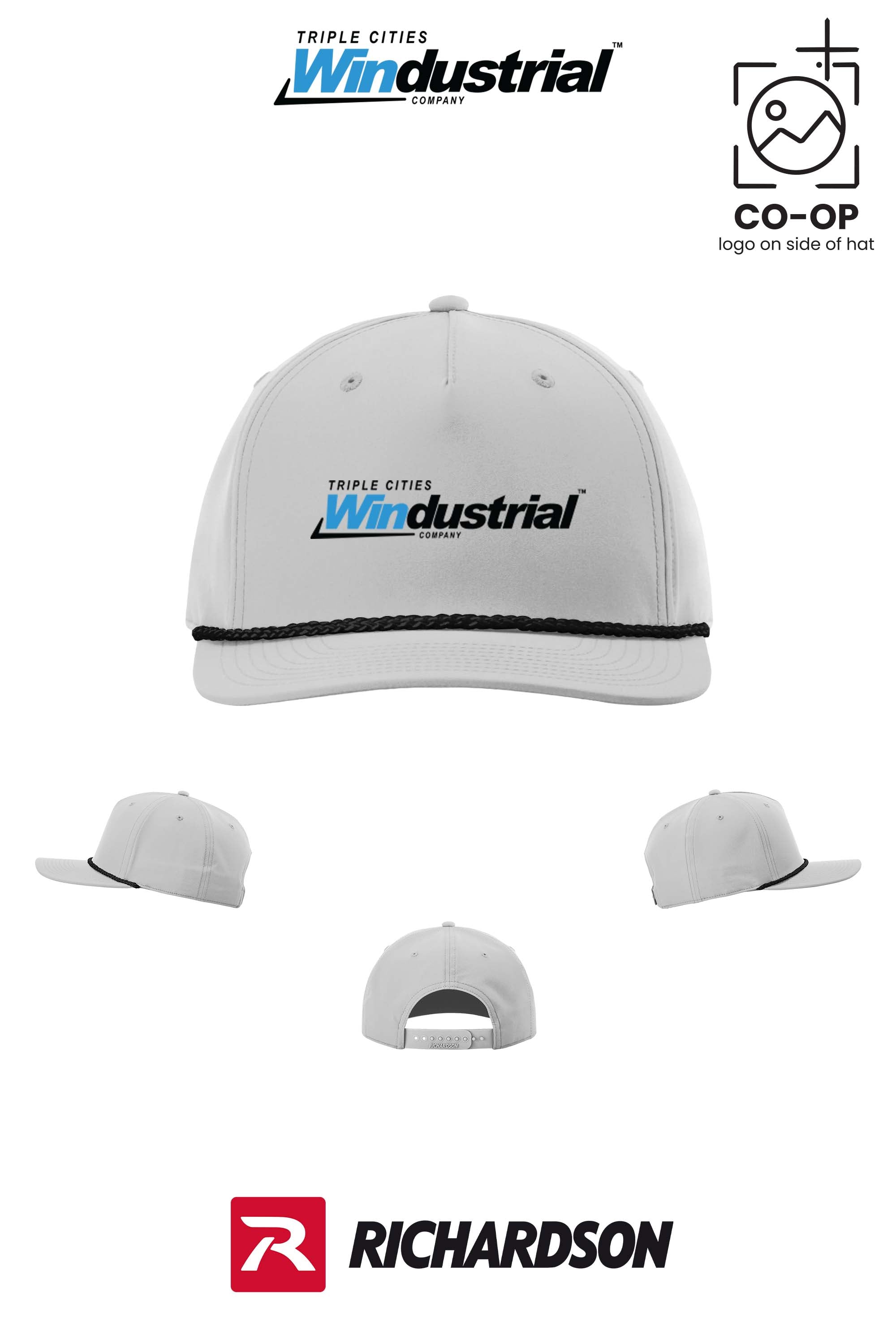 Richardson 258 Five-Panel Classic Rope Cap - Windustrial Triple Cities